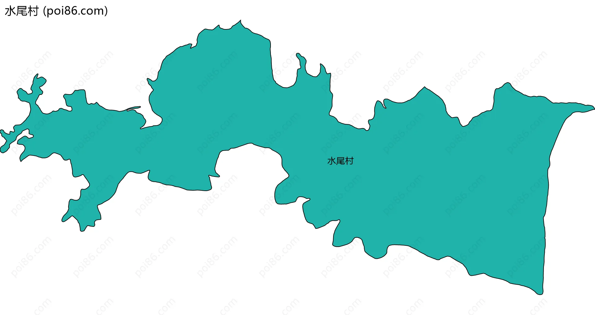 水尾村边界地图