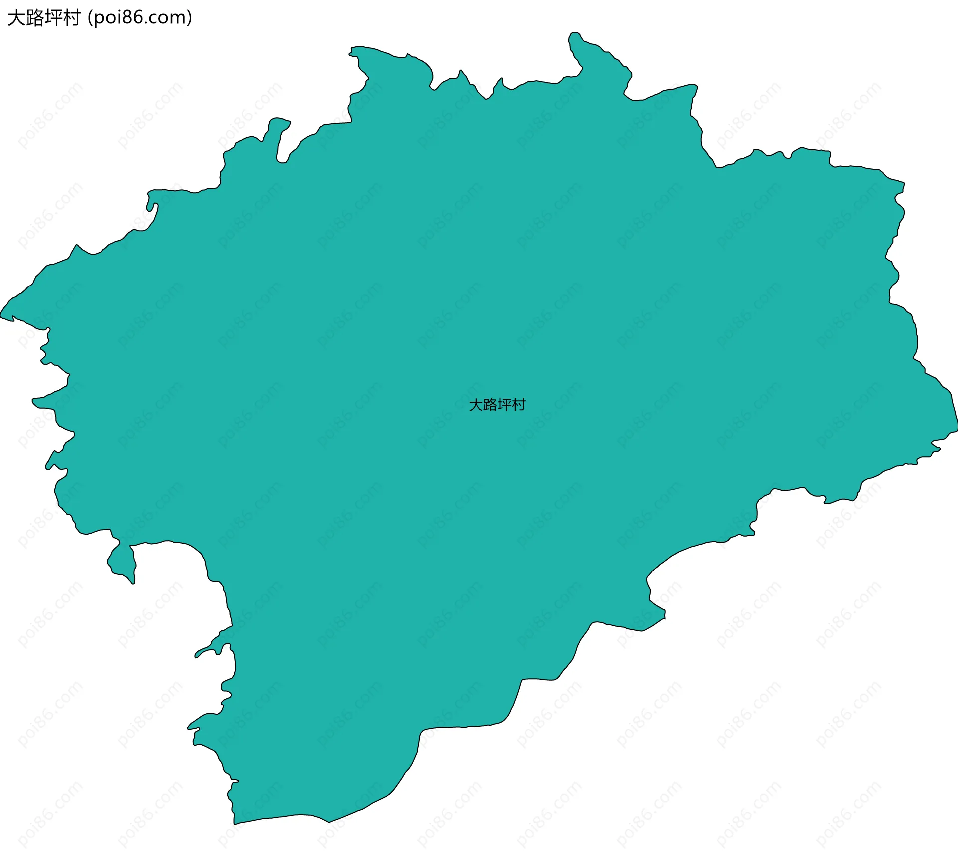 大路坪村边界地图