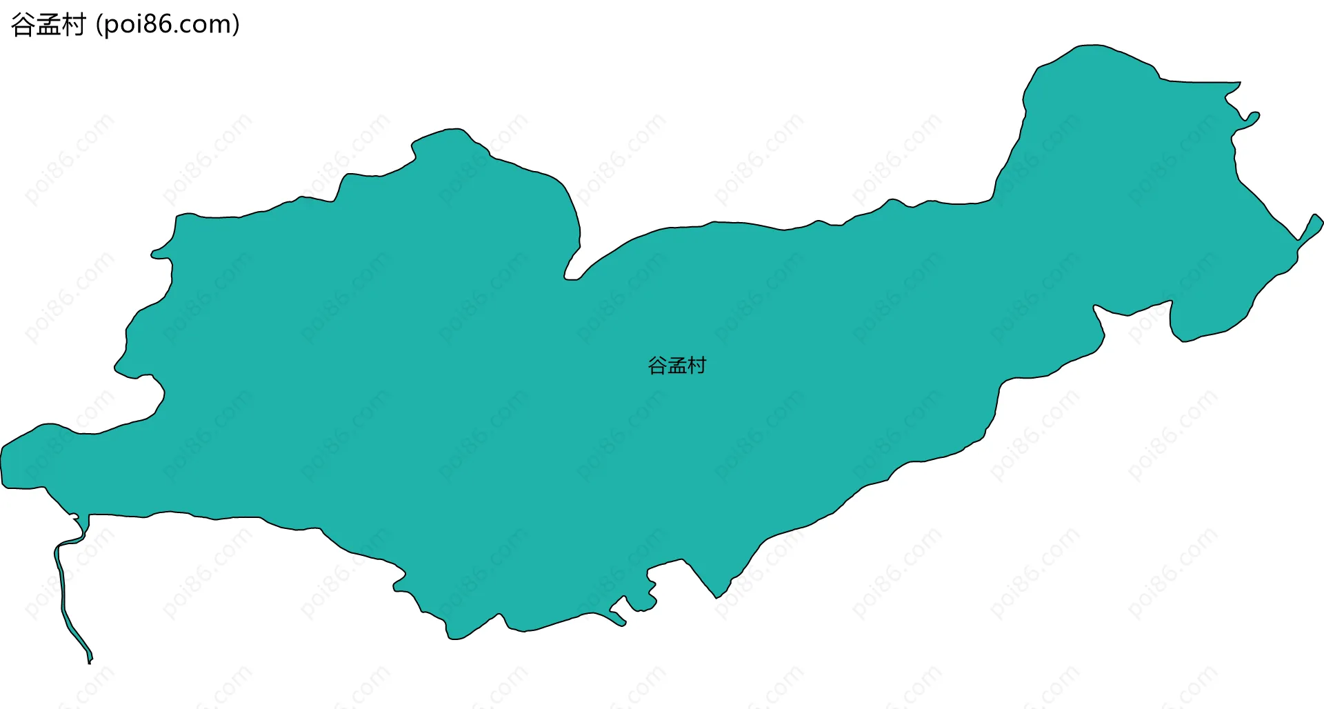 谷孟村边界地图