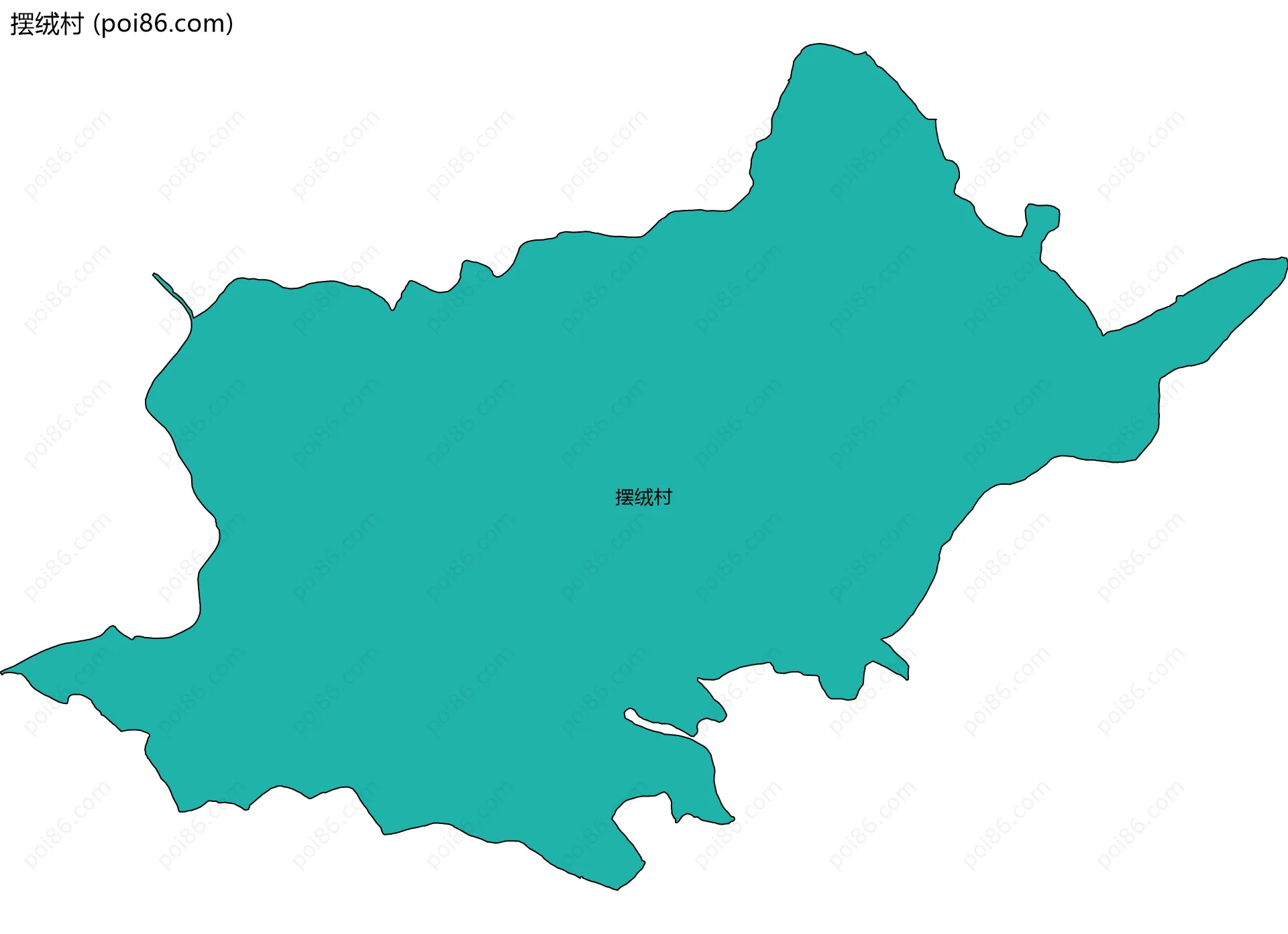 摆绒村边界地图
