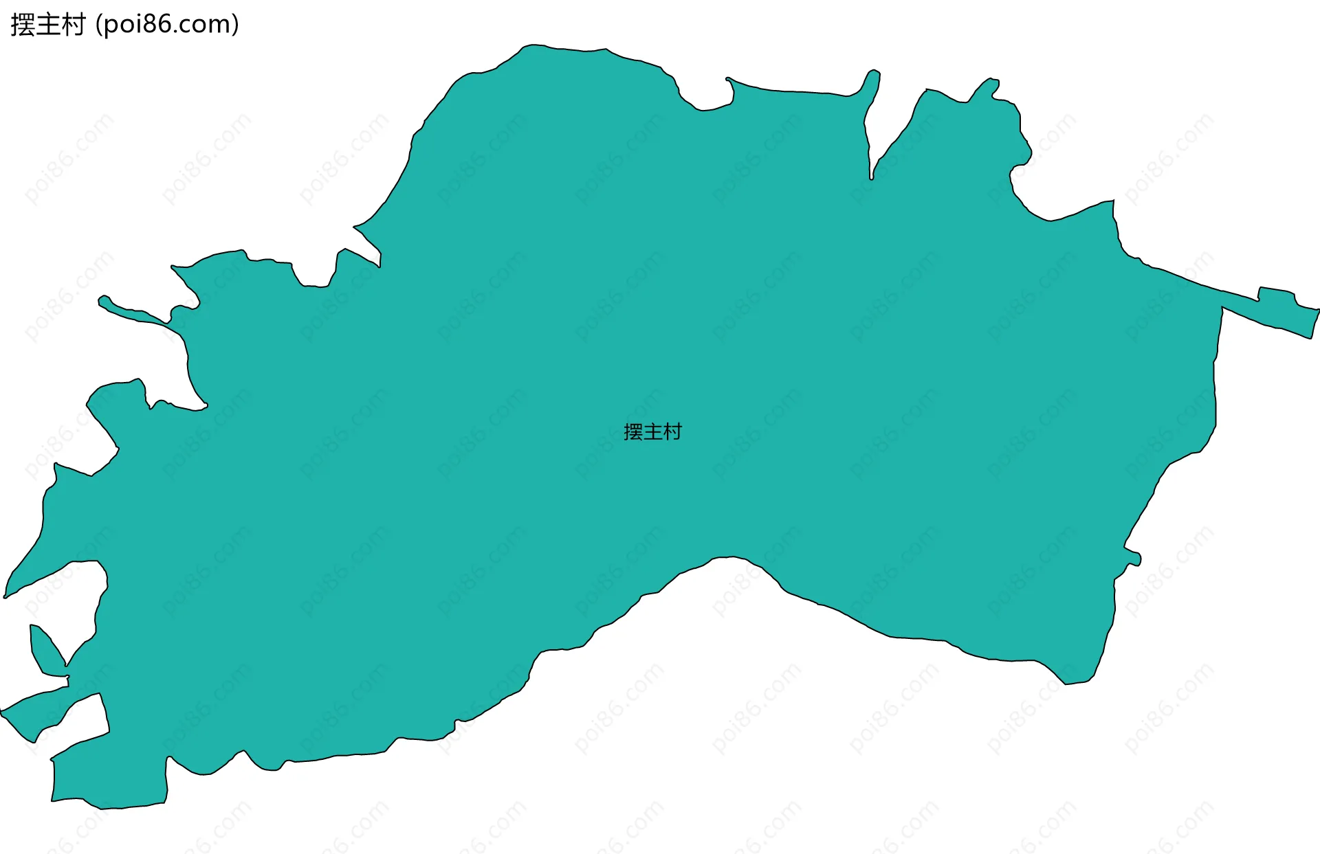 摆主村边界地图