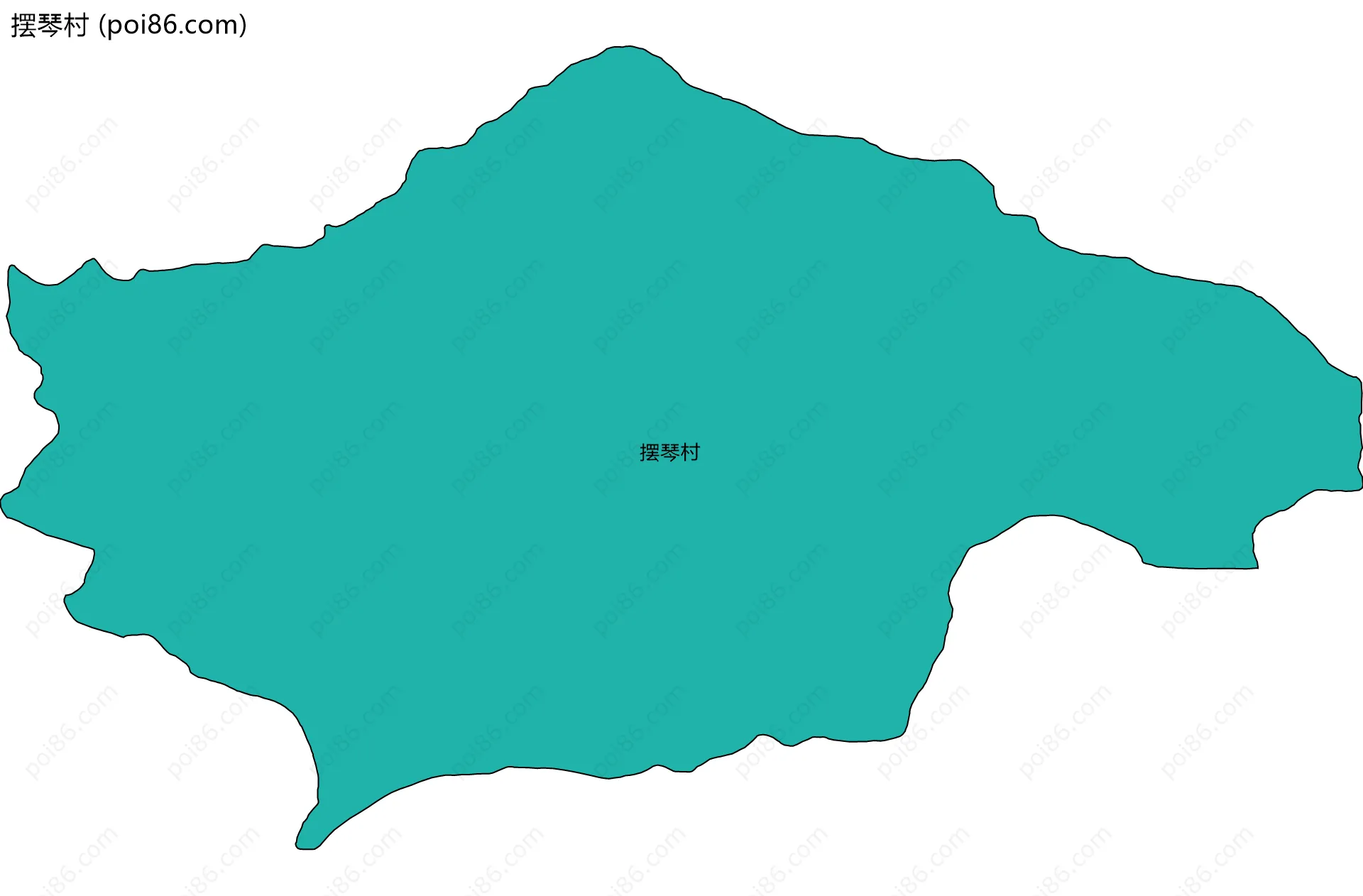 摆琴村边界地图