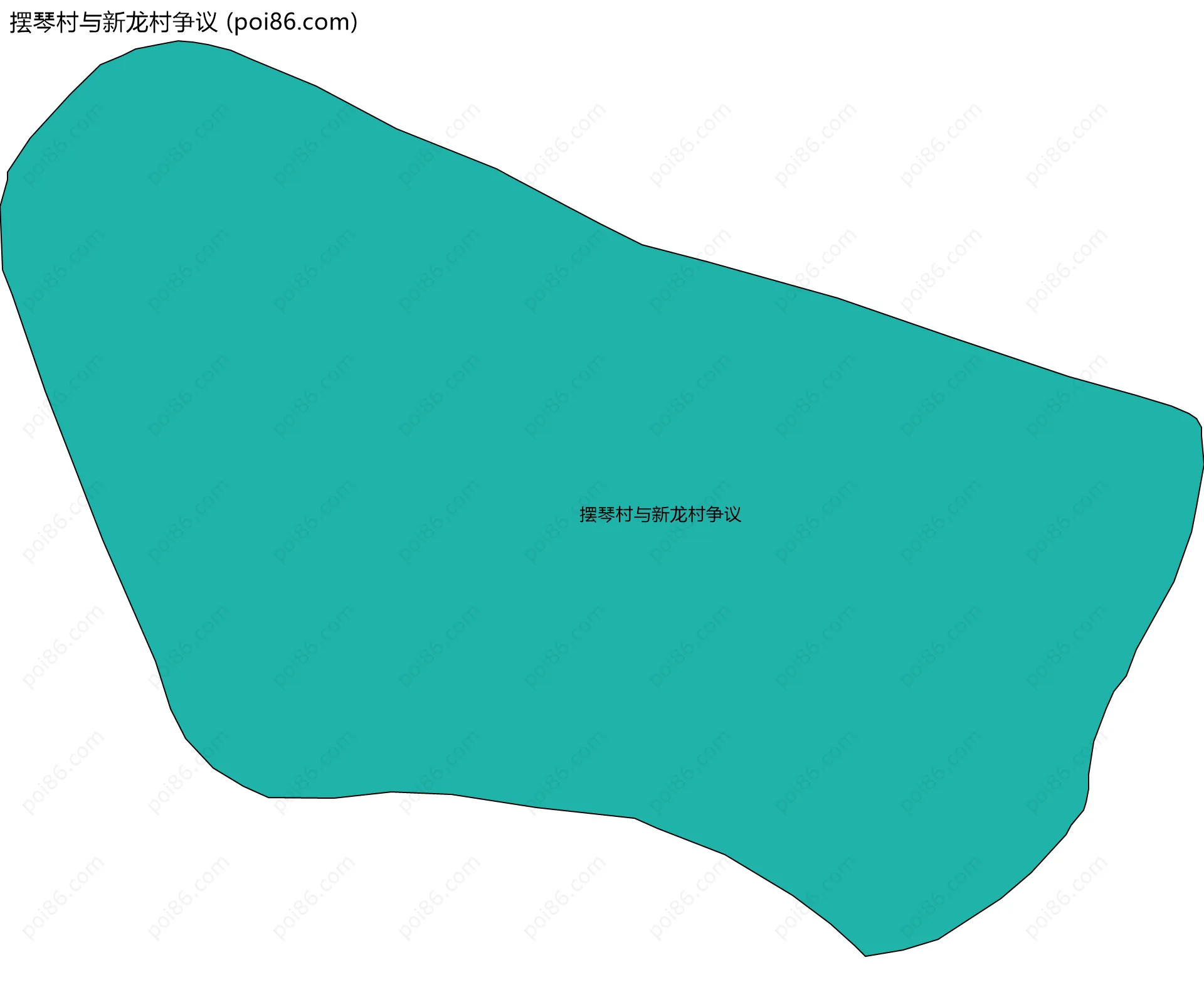 摆琴村与新龙村争议边界地图