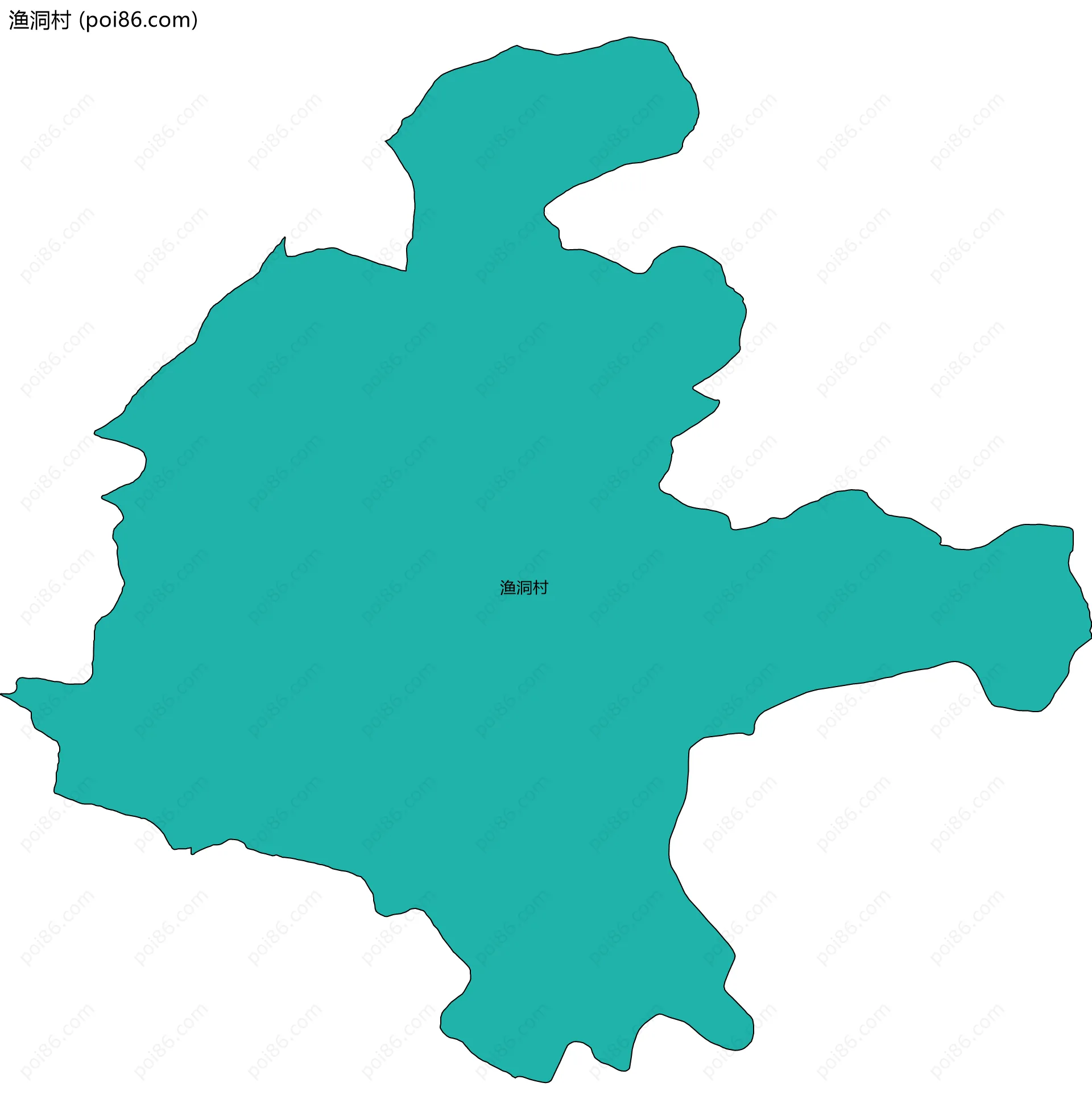 渔洞村边界地图