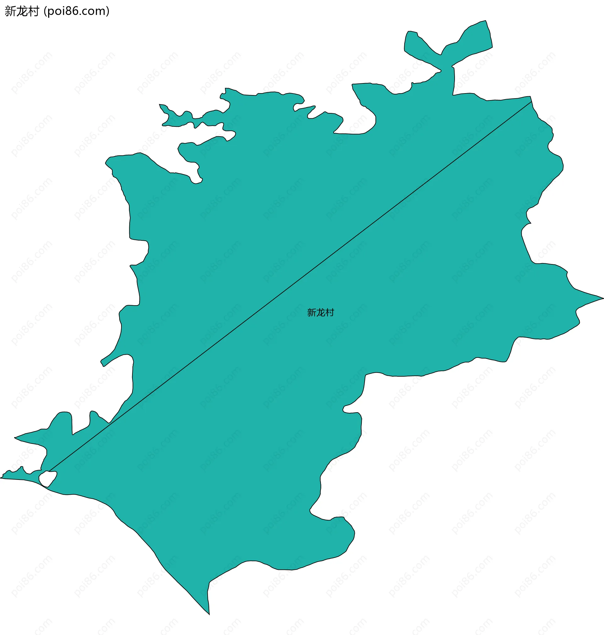 新龙村边界地图