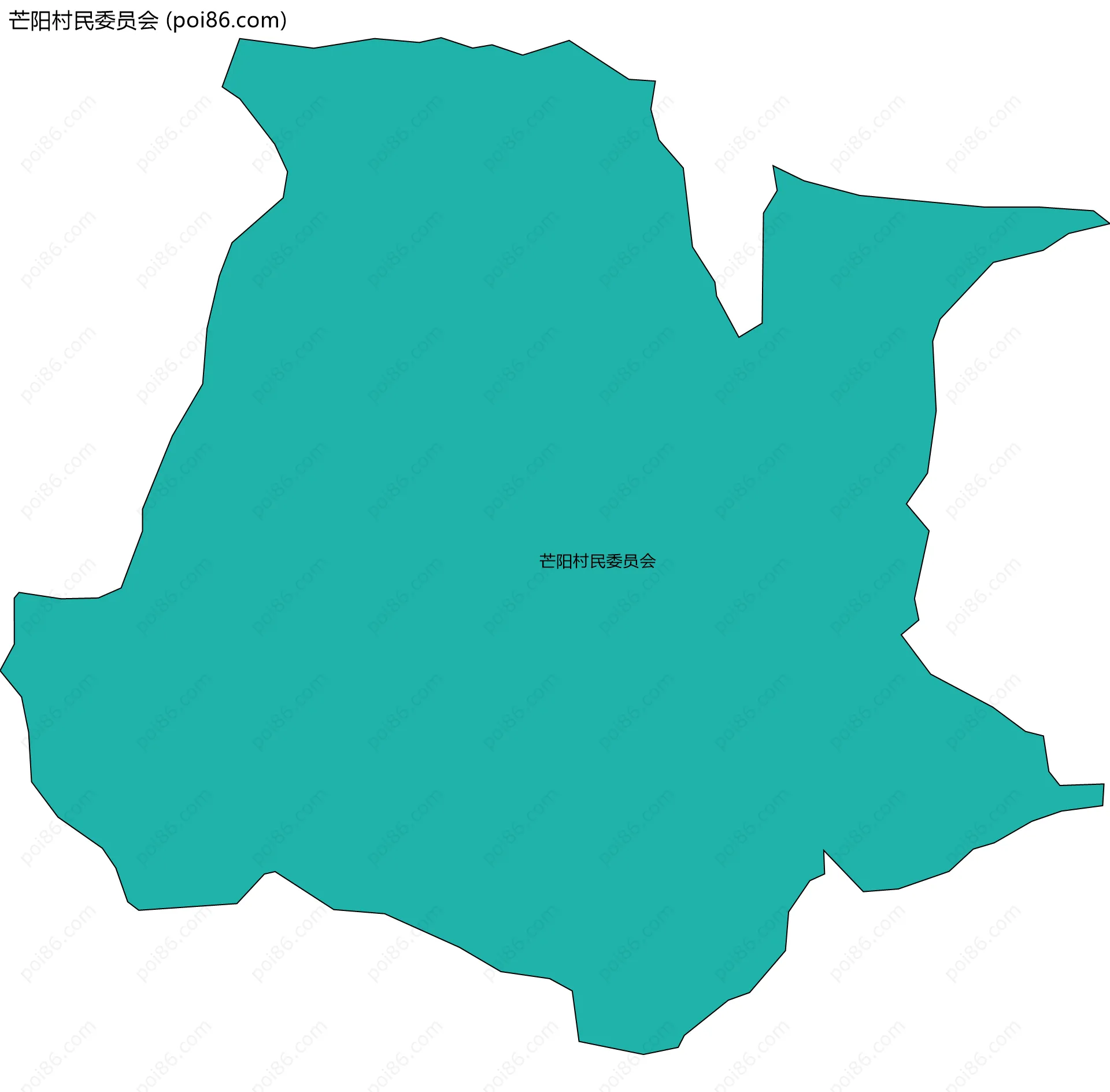 芒阳村民委员会边界地图