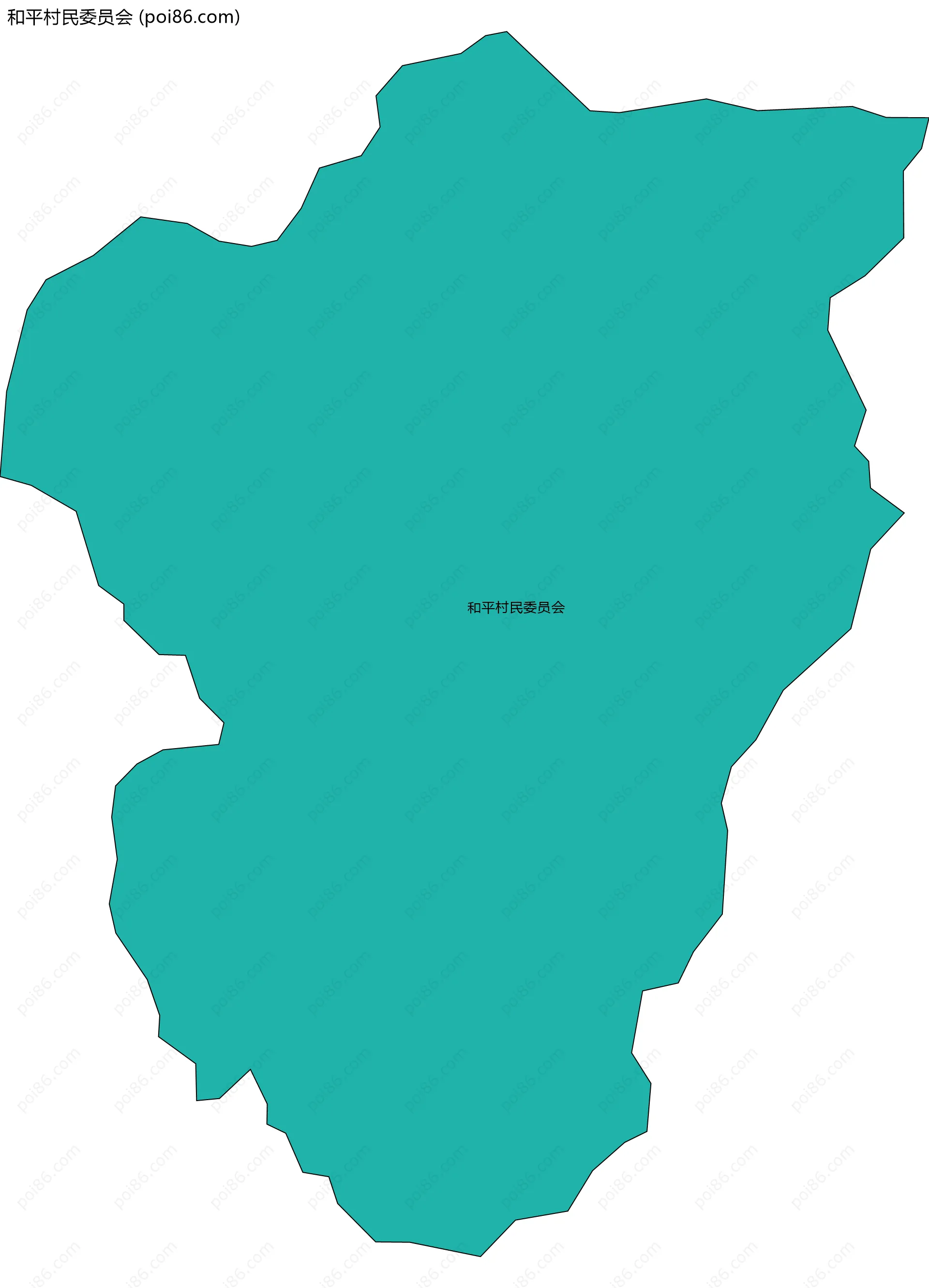 和平村民委员会边界地图