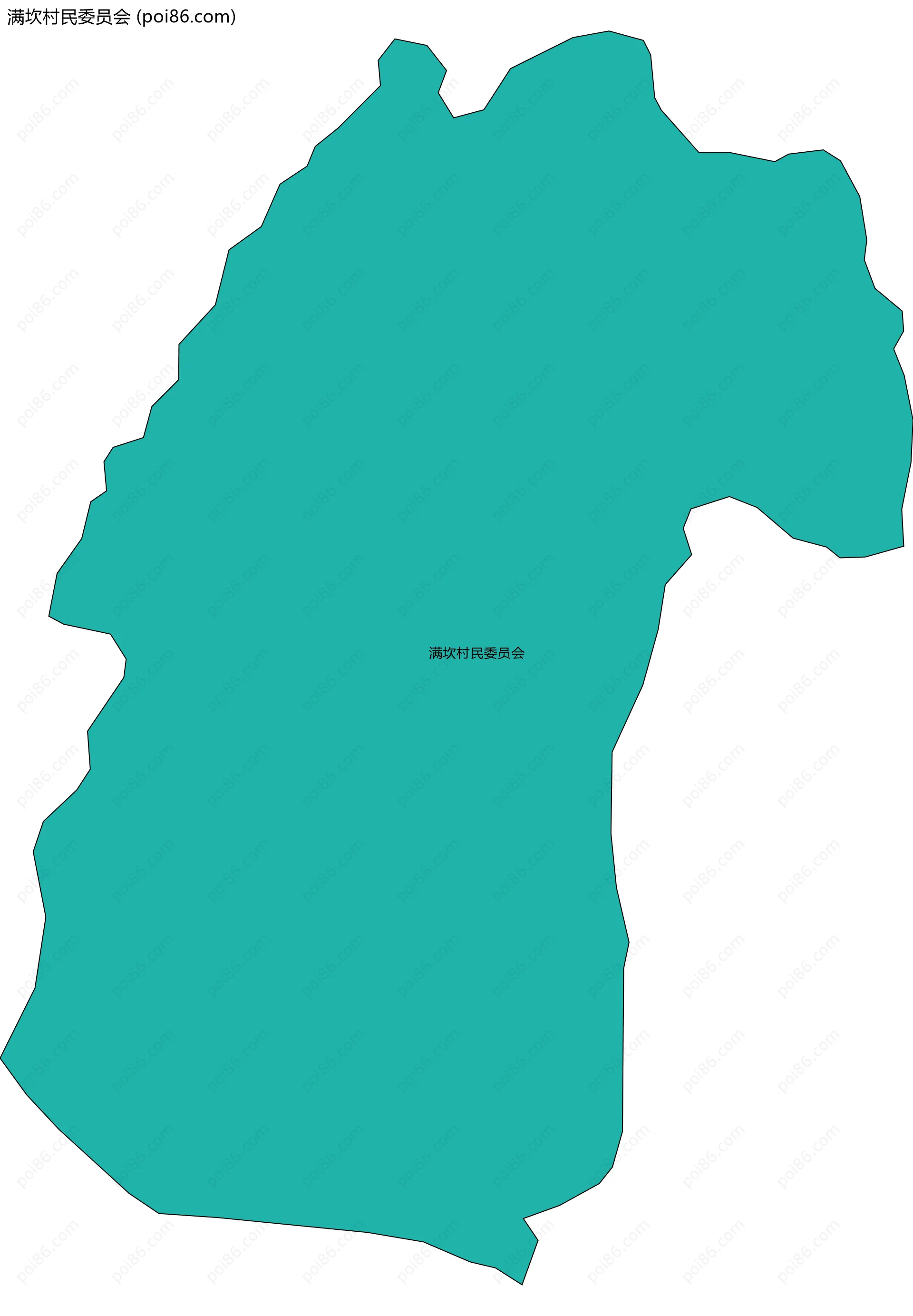 满坎村民委员会边界地图