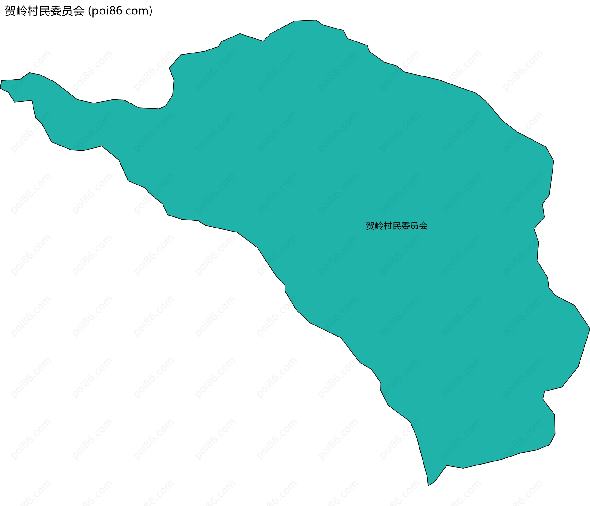 贺岭村民委员会边界地图