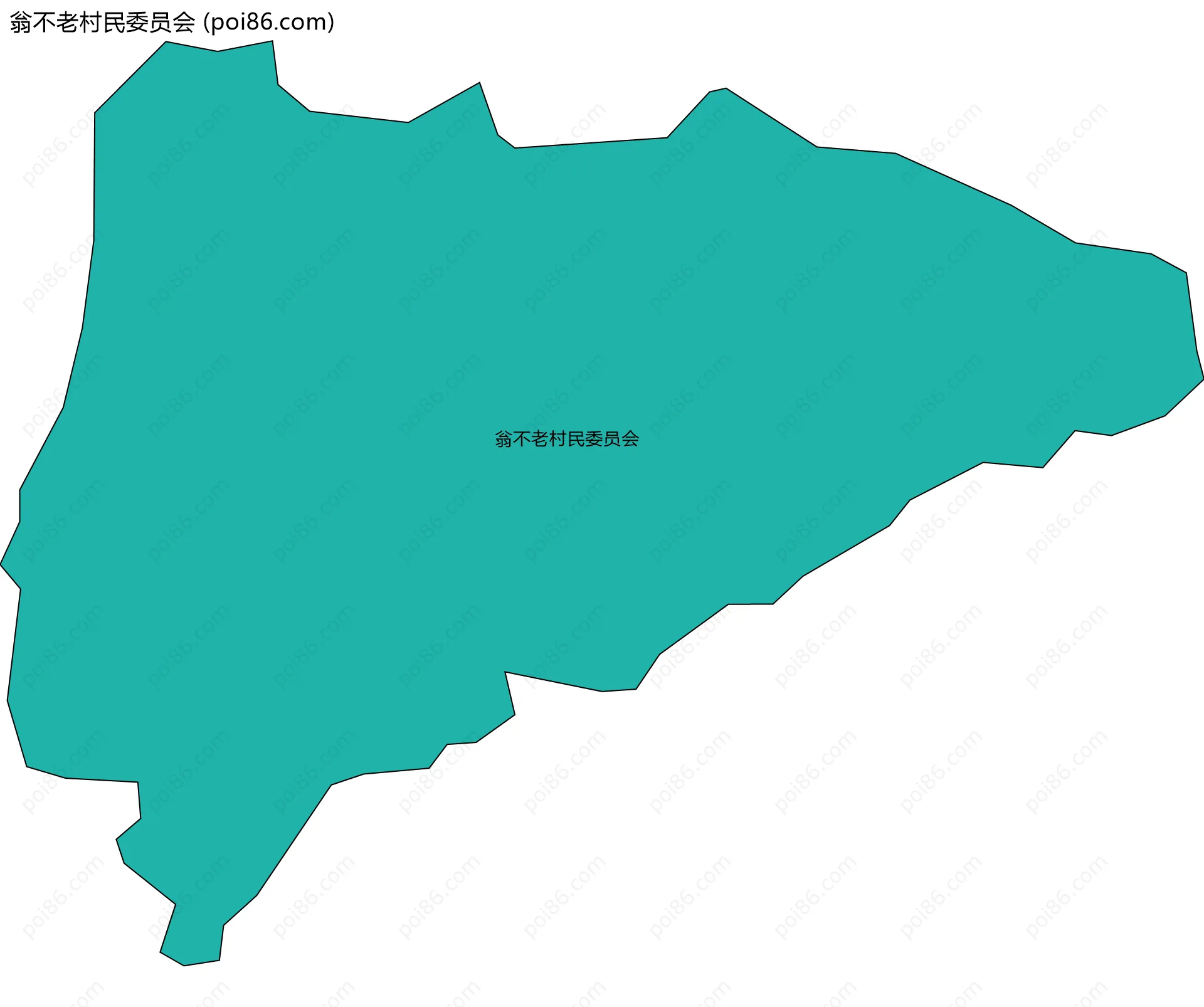 翁不老村民委员会边界地图