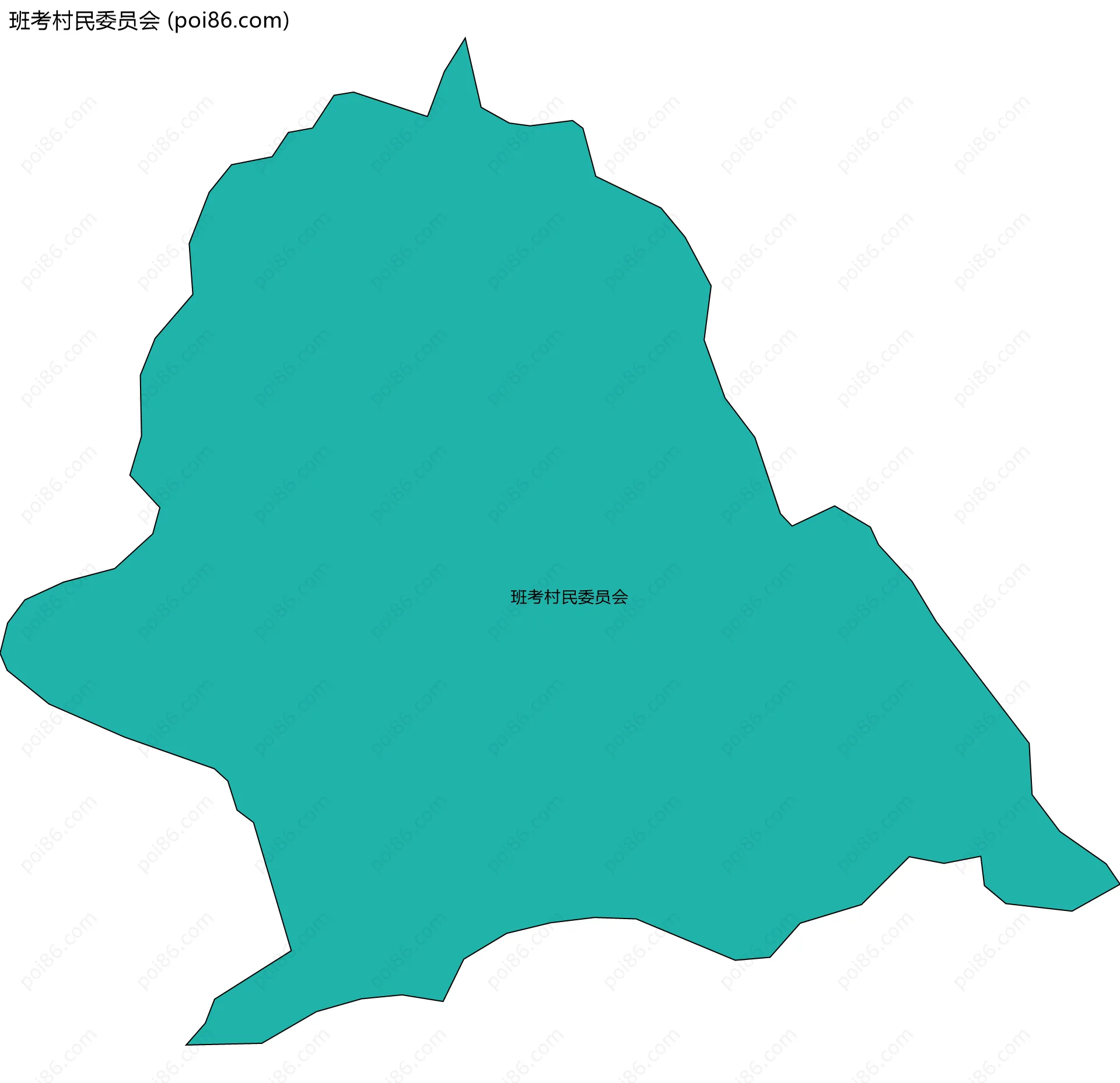 班考村民委员会边界地图