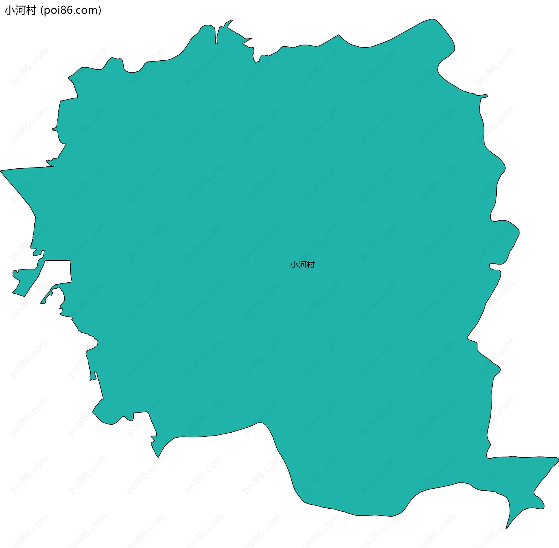 小河村边界地图