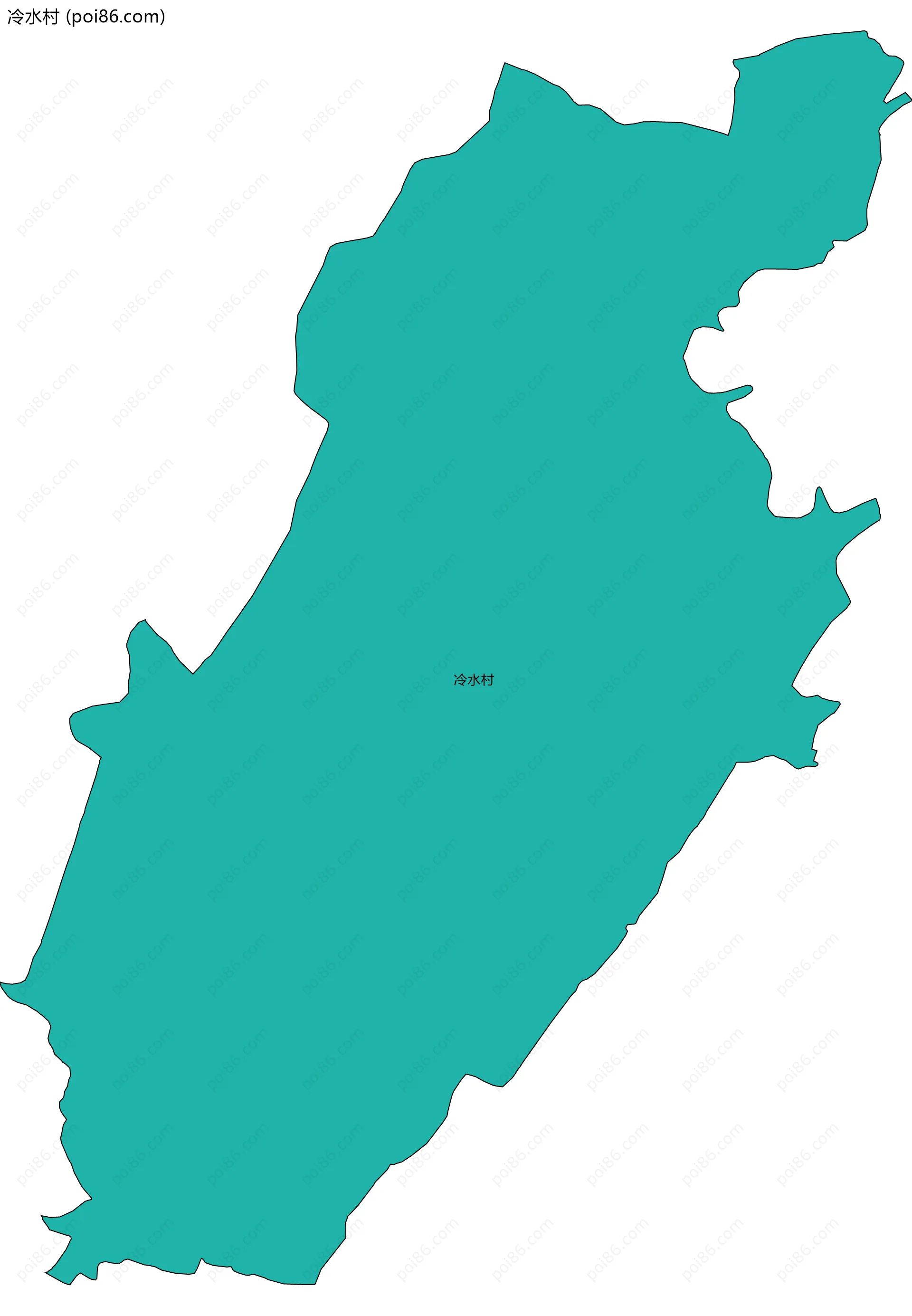 冷水村边界地图