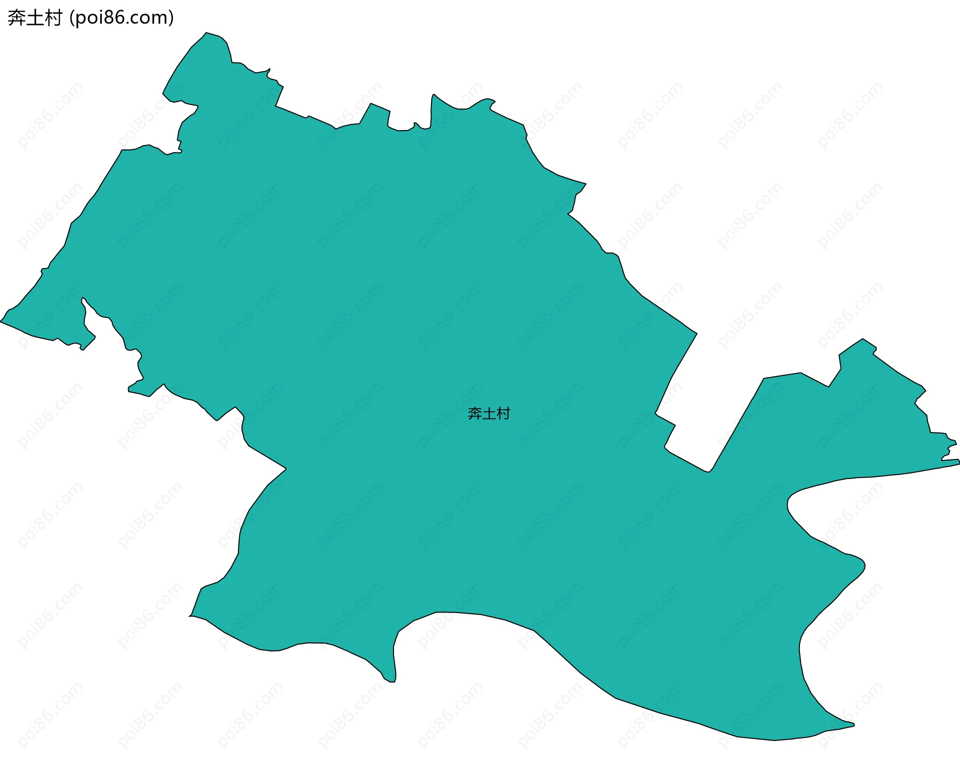 奔土村边界地图