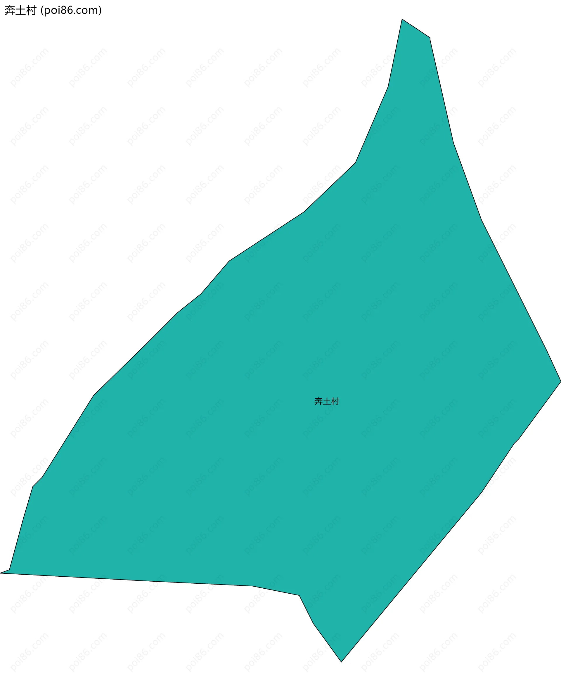 奔土村边界地图