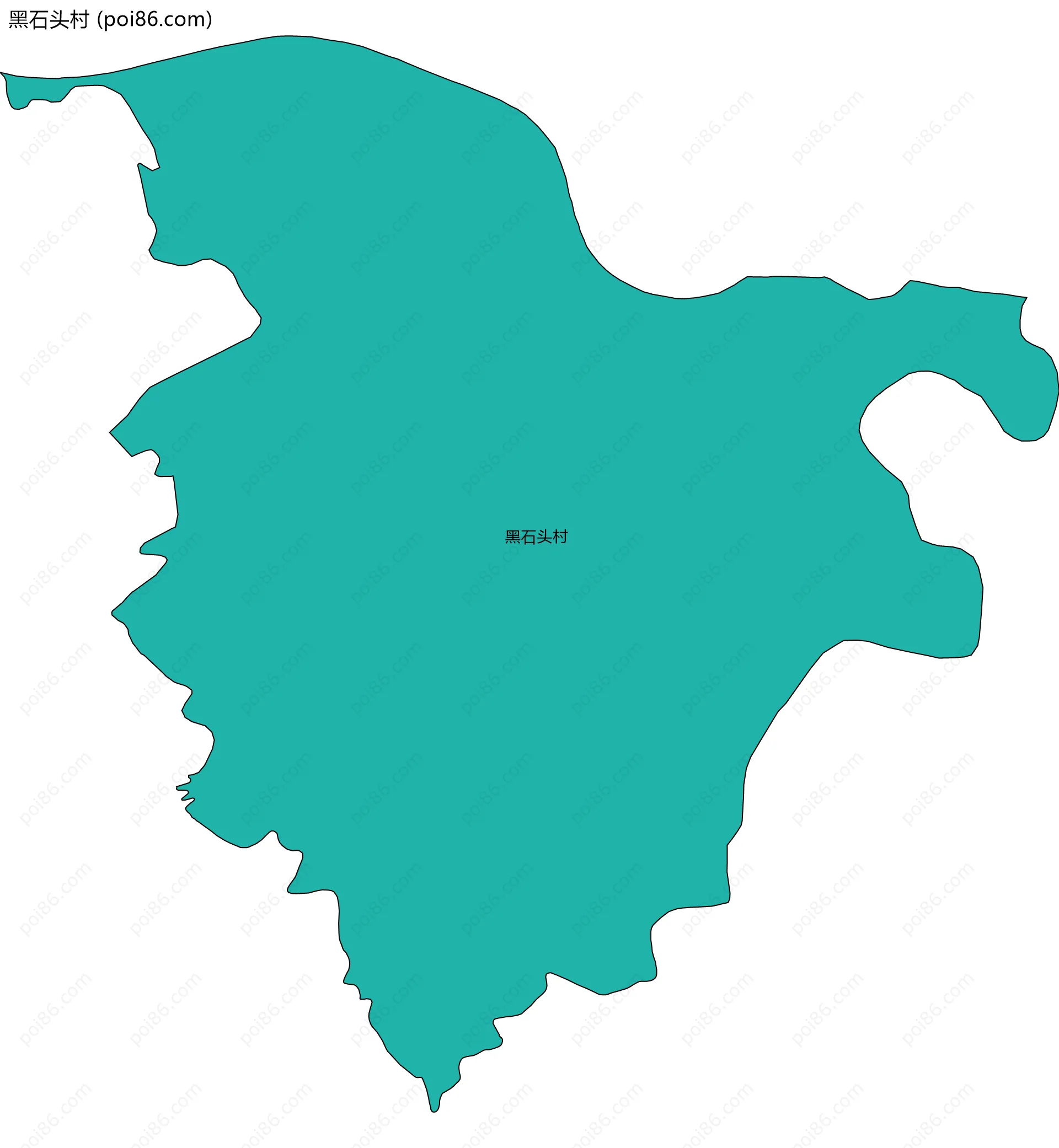 黑石头村边界地图