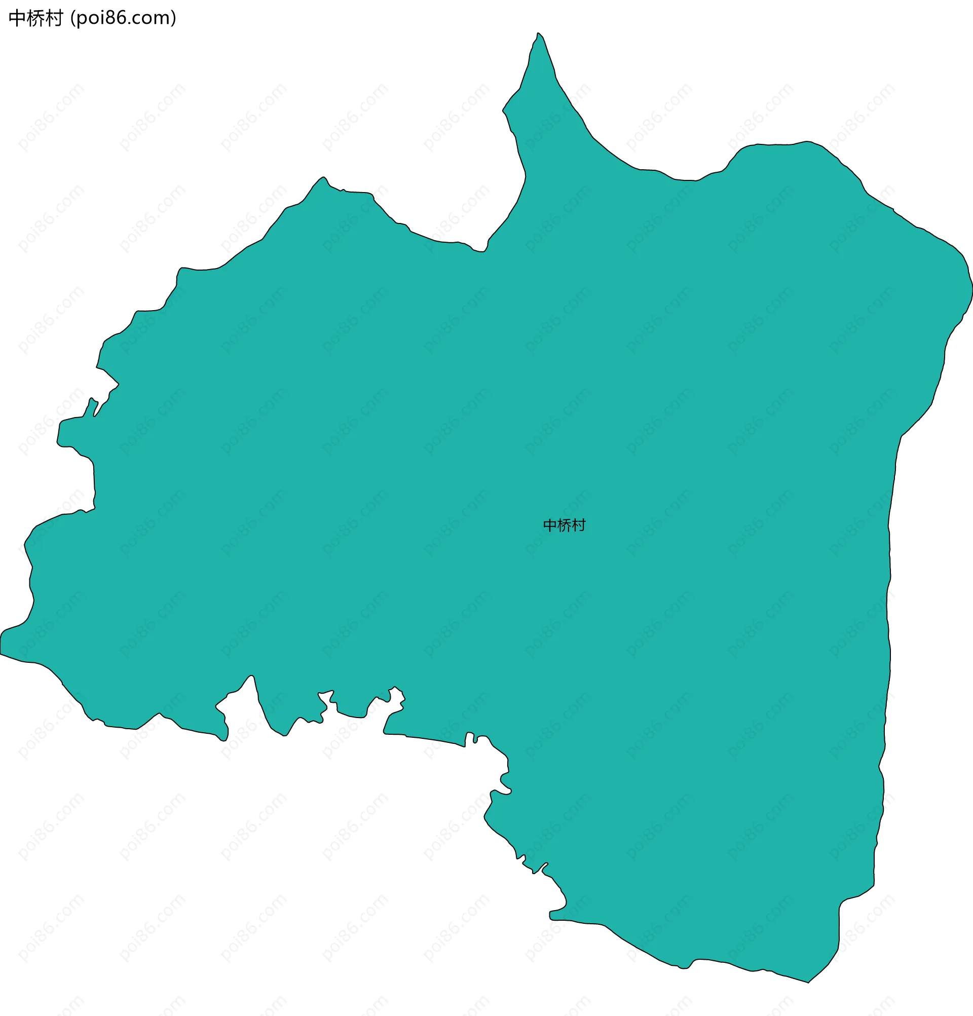 中桥村边界地图