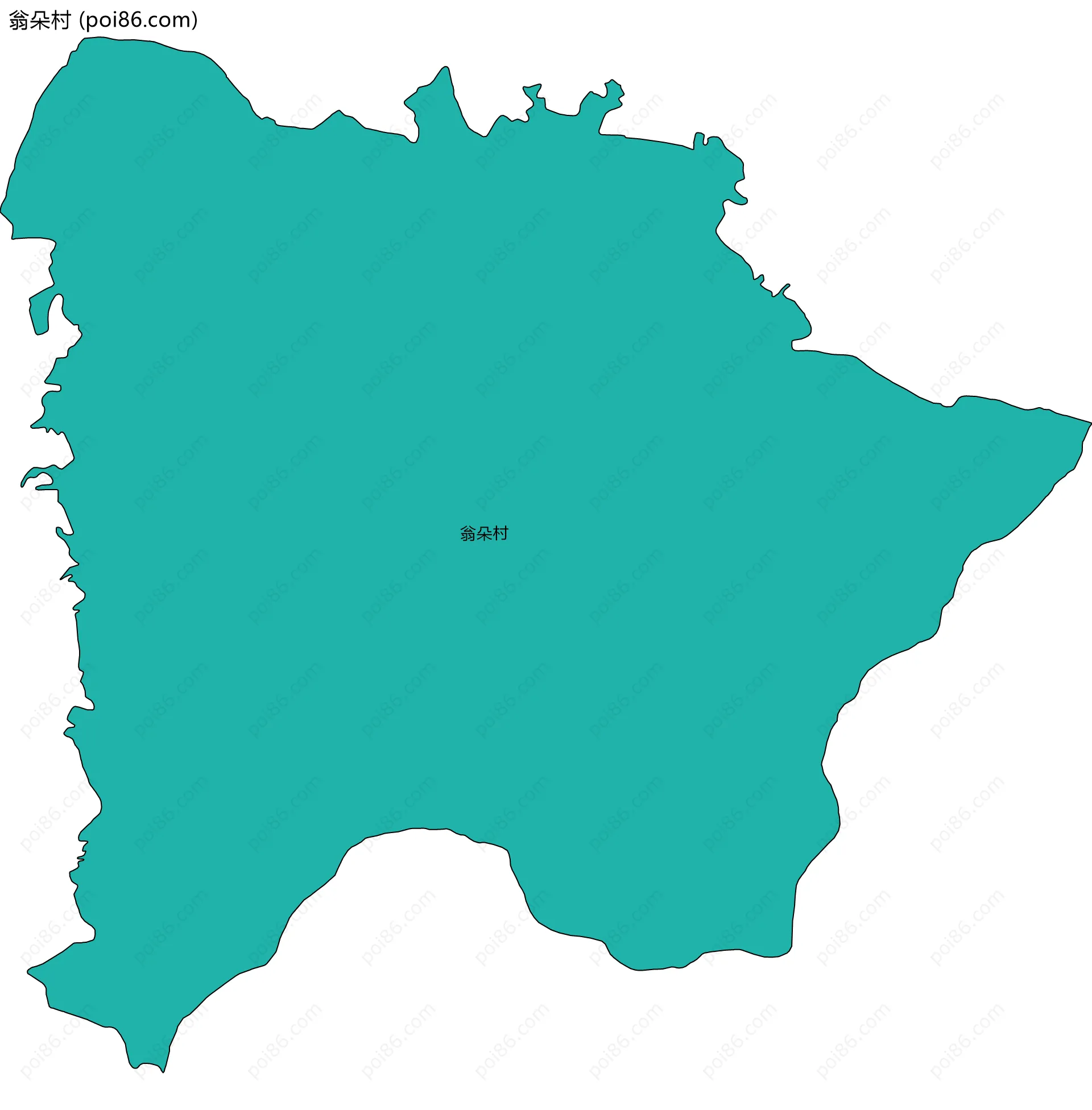 翁朵村边界地图