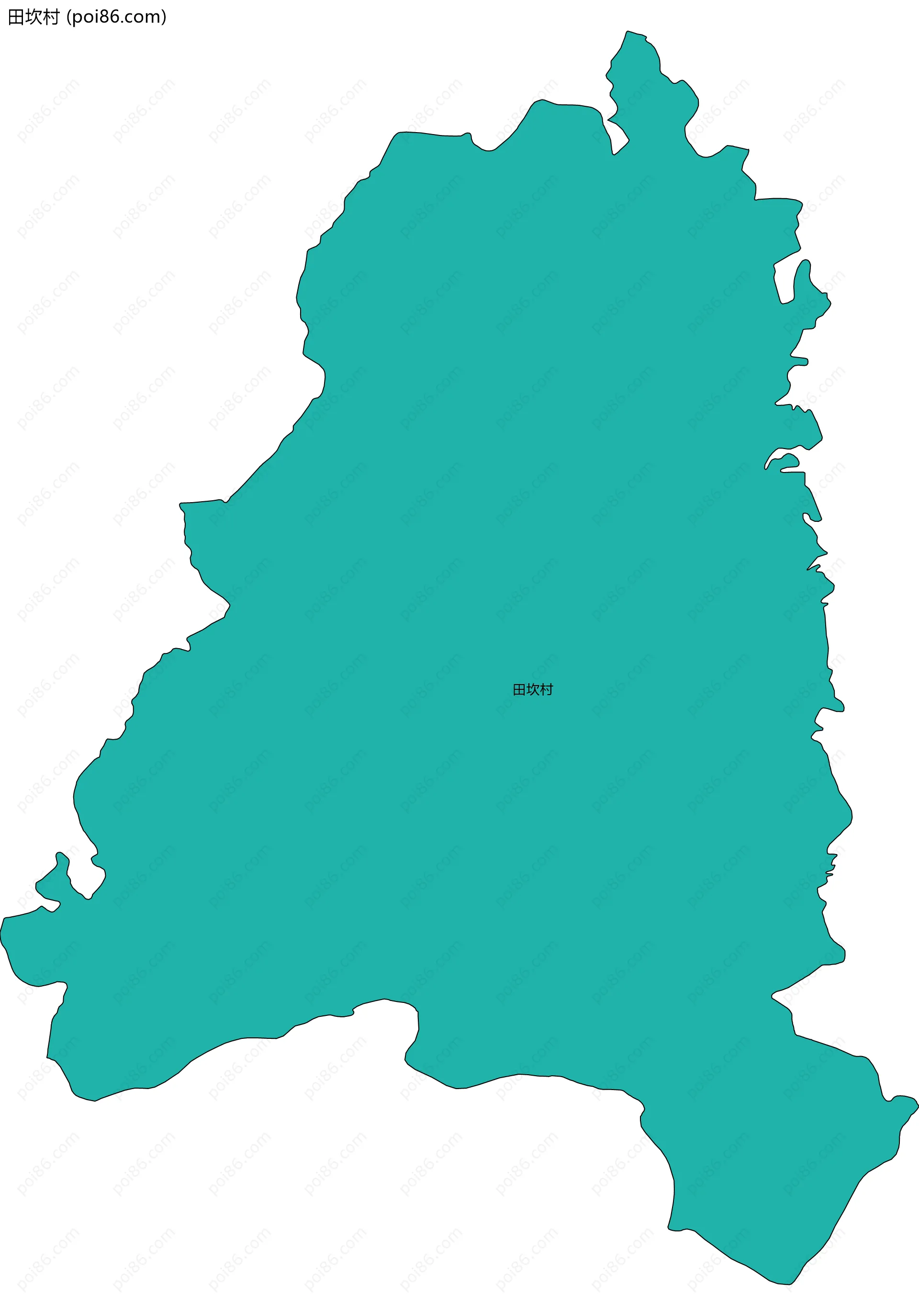 田坎村边界地图