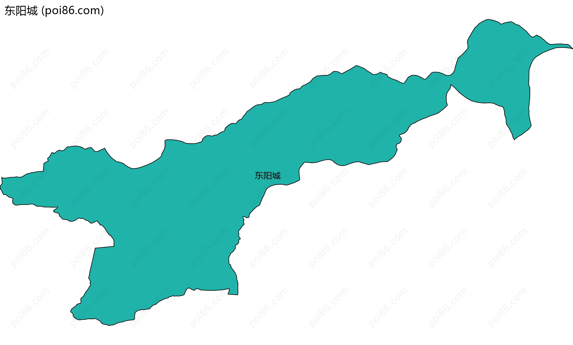 东阳城边界地图