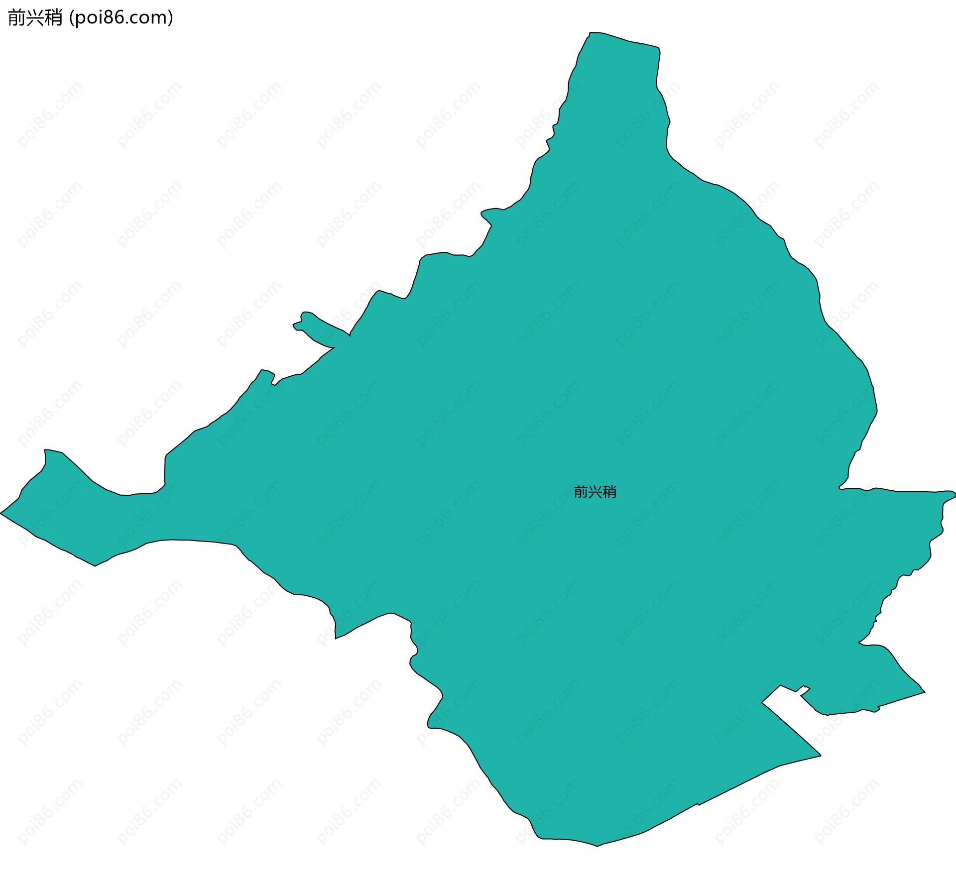 前兴稍边界地图