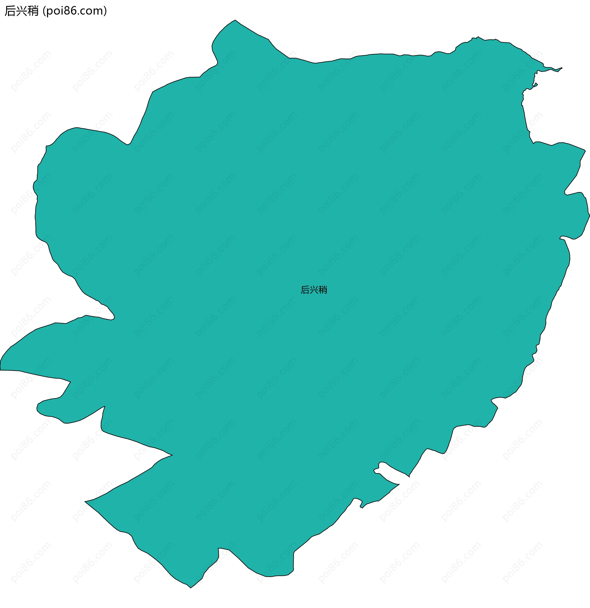 后兴稍边界地图