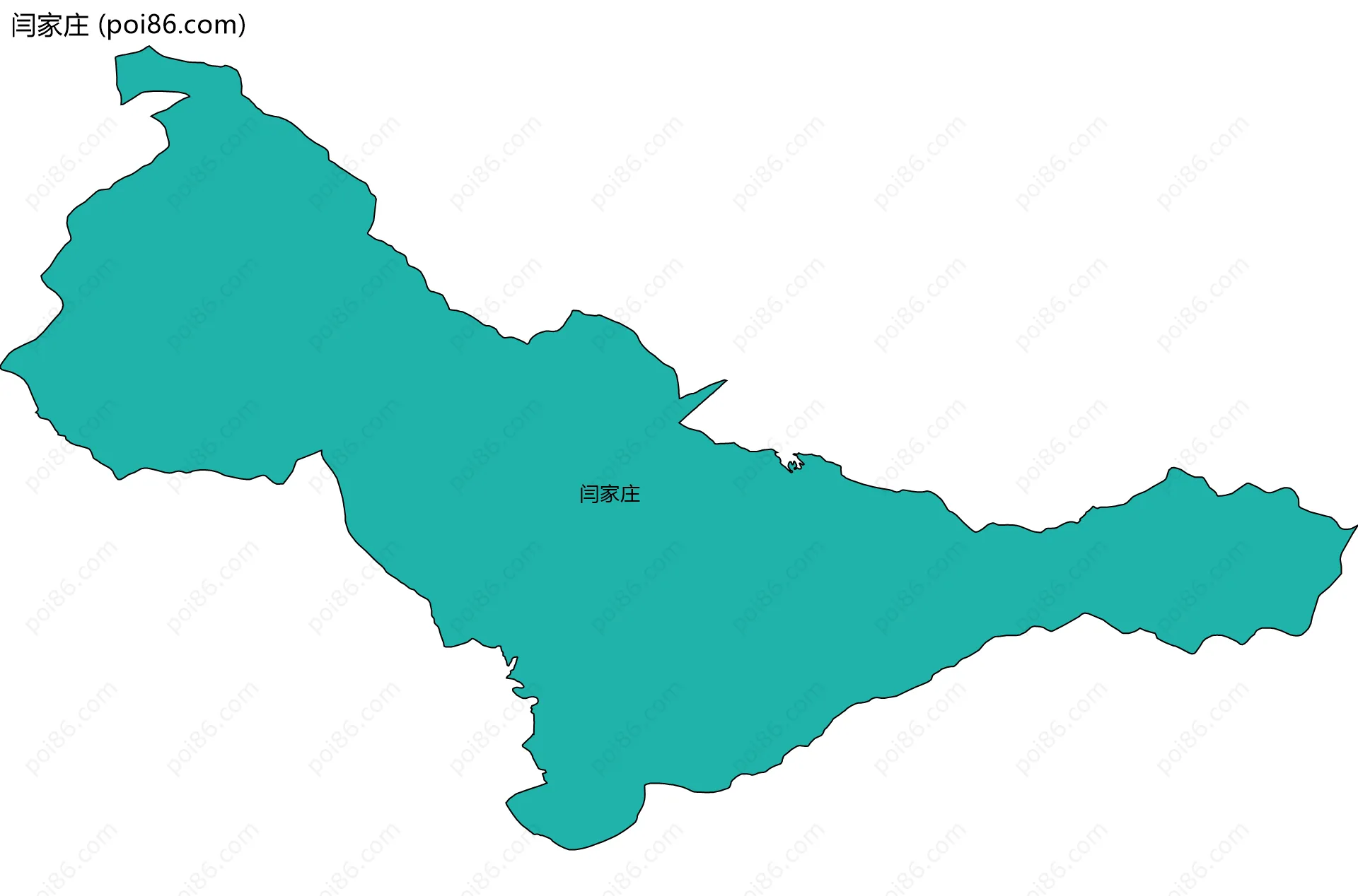 闫家庄边界地图
