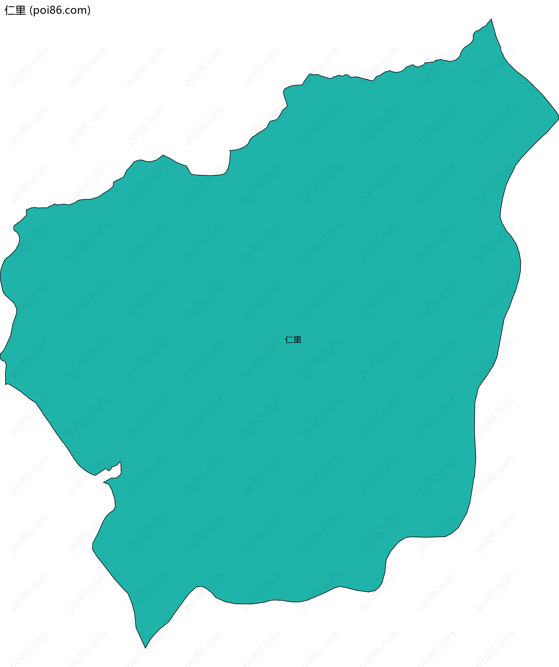 仁里边界地图