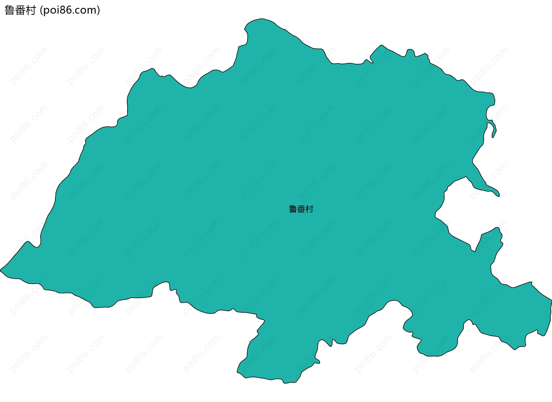 鲁番村边界地图