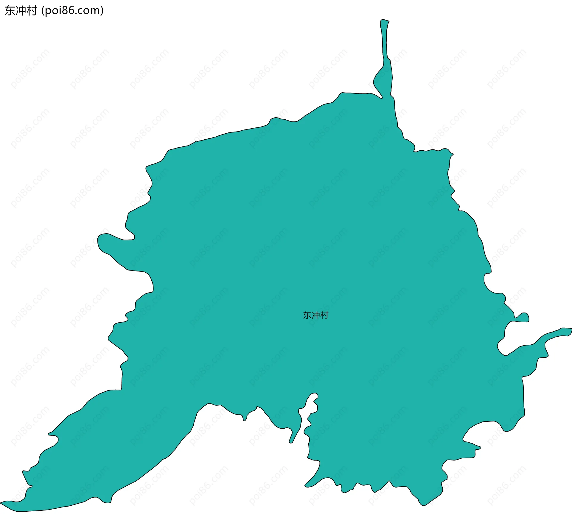 东冲村边界地图