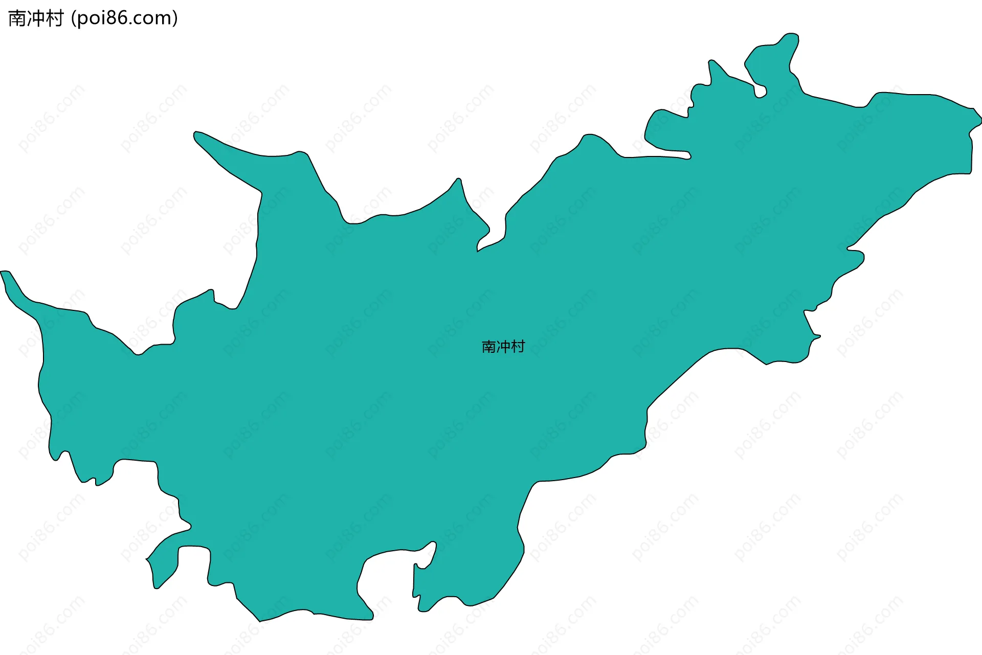 南冲村边界地图