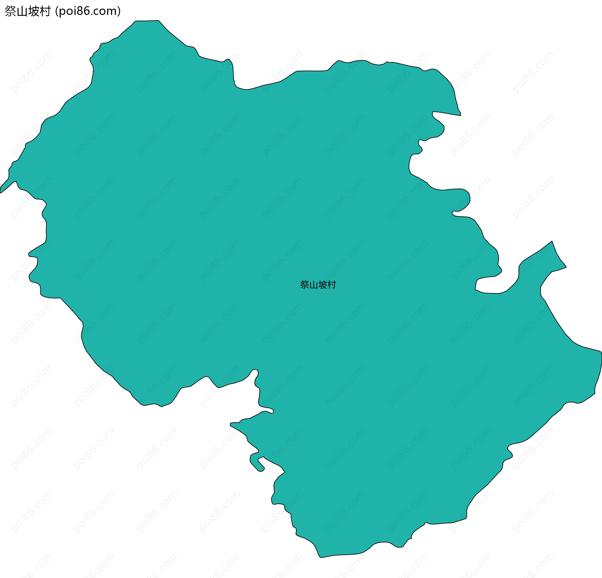 祭山坡村边界地图