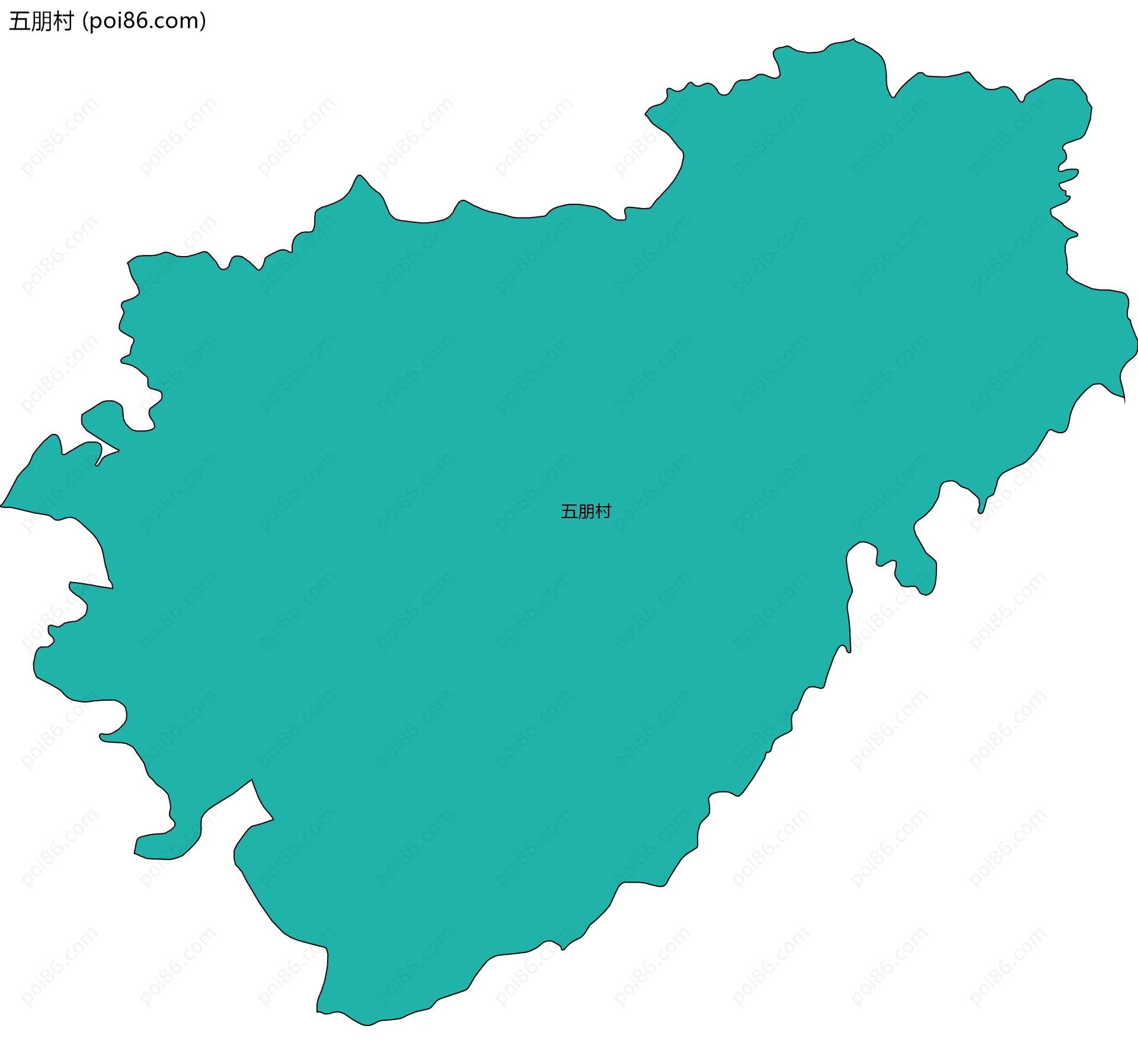 五朋村边界地图