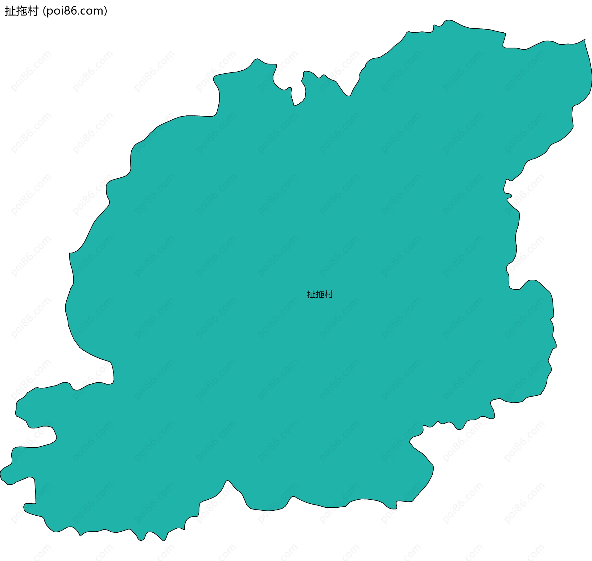 扯拖村边界地图