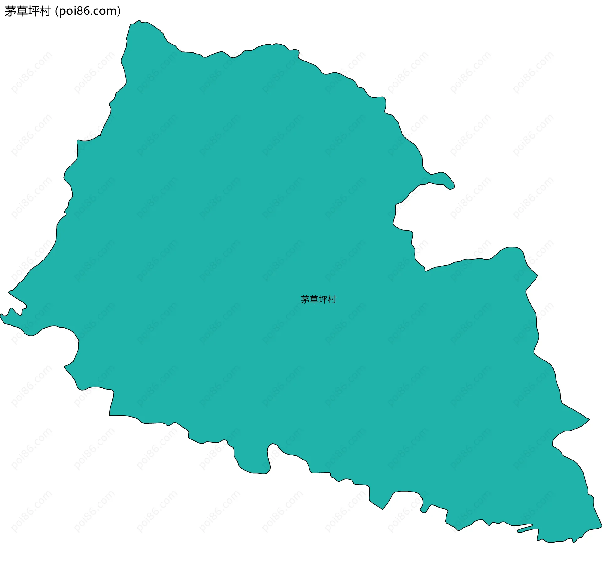 茅草坪村边界地图