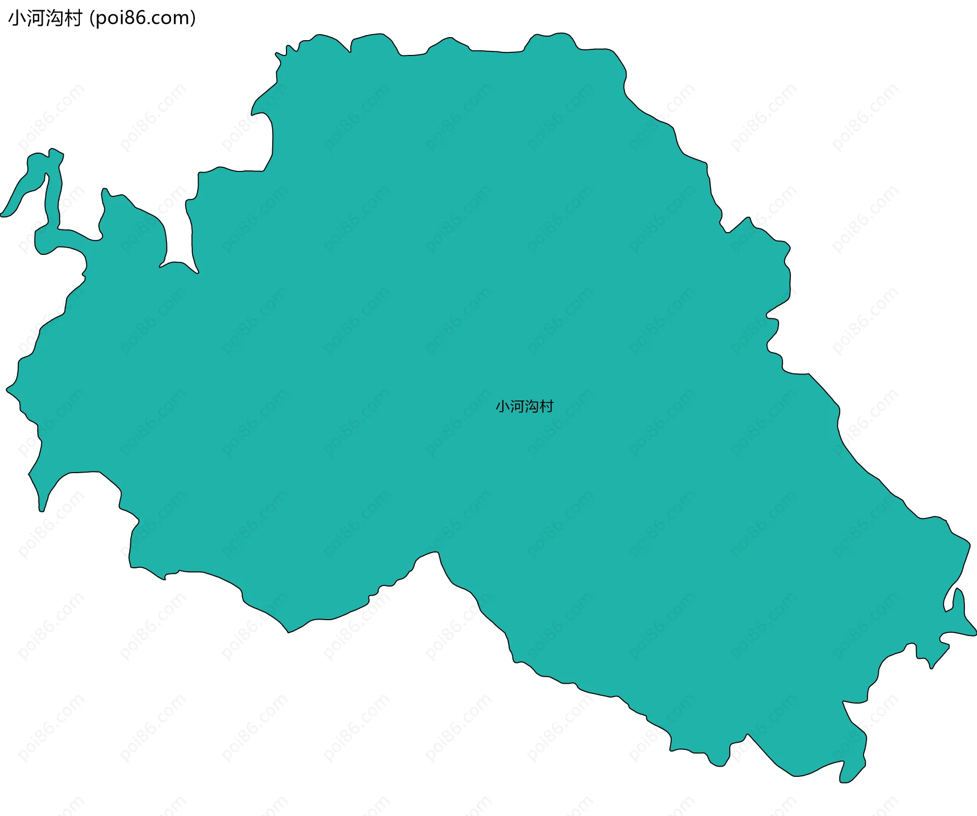 小河沟村边界地图