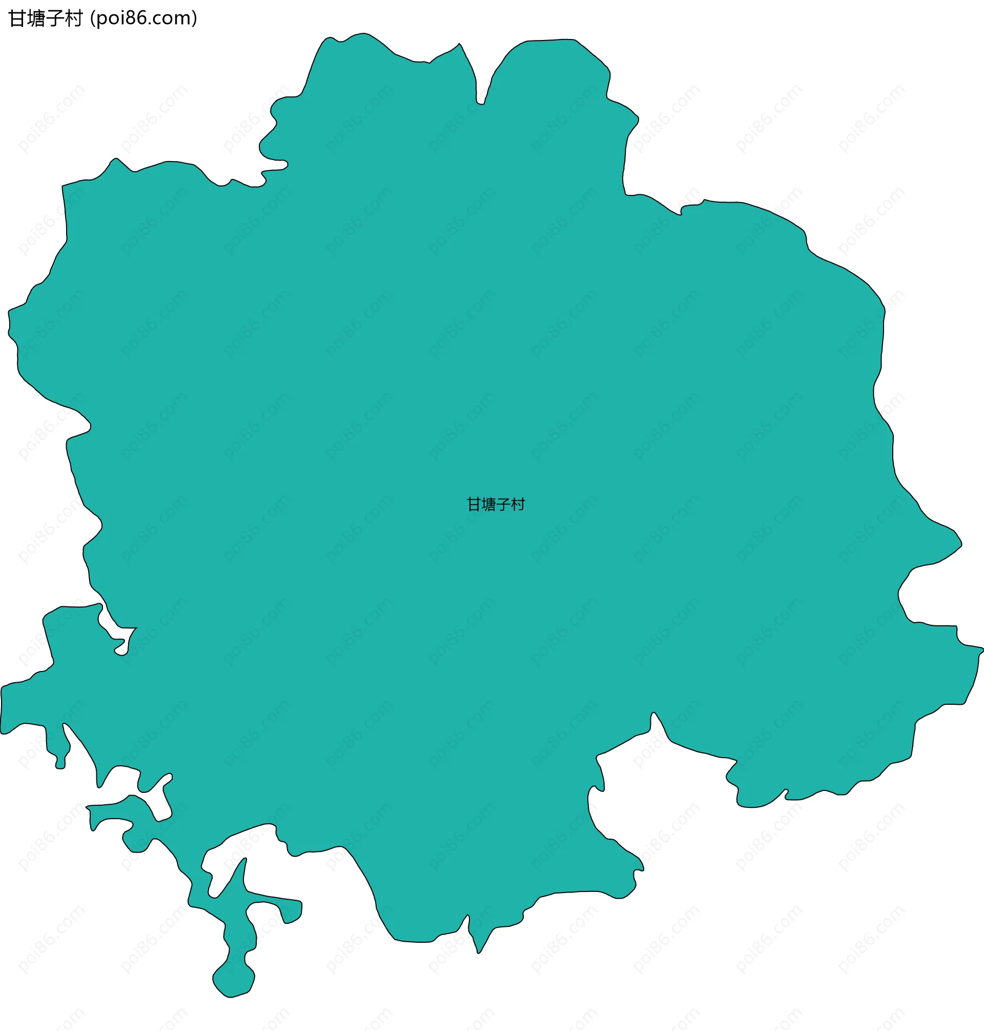 甘塘子村边界地图