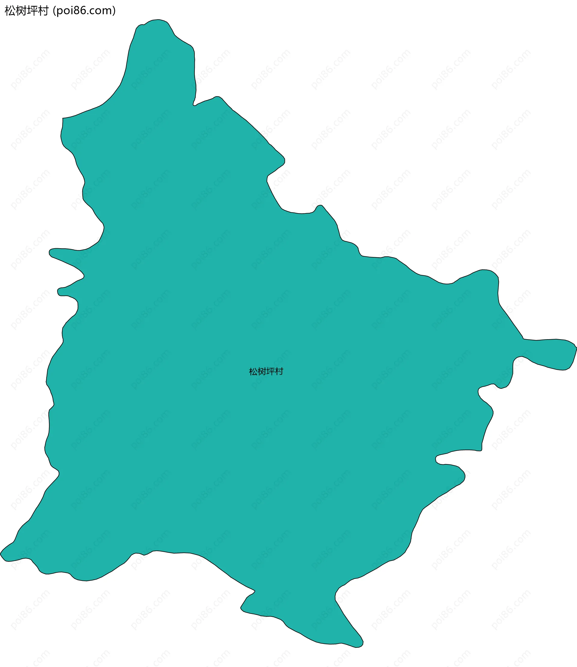 松树坪村边界地图