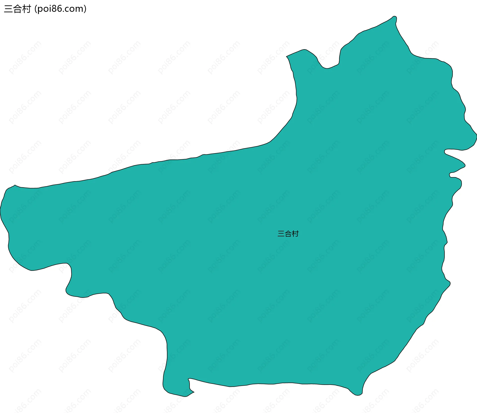 三合村边界地图