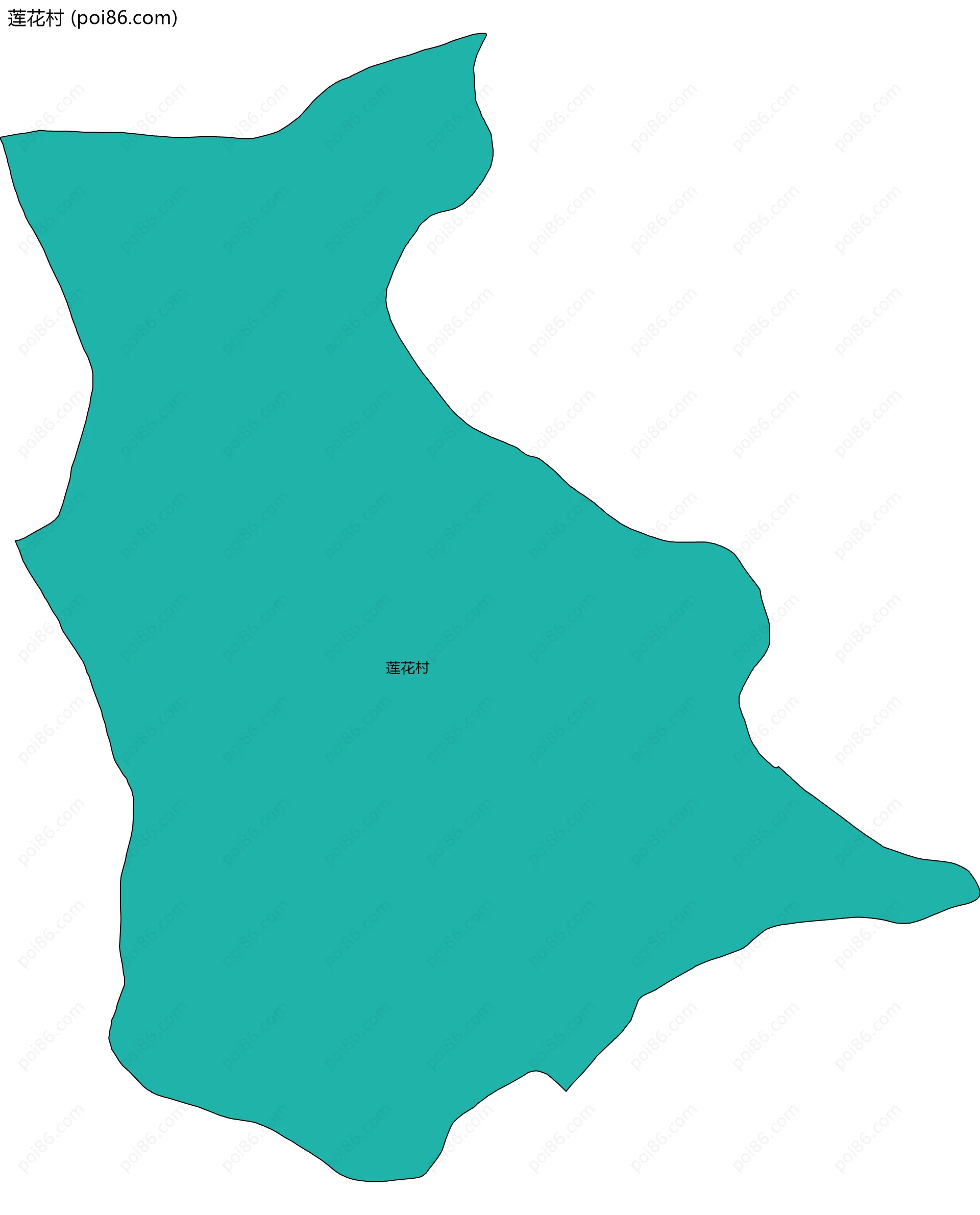 莲花村边界地图