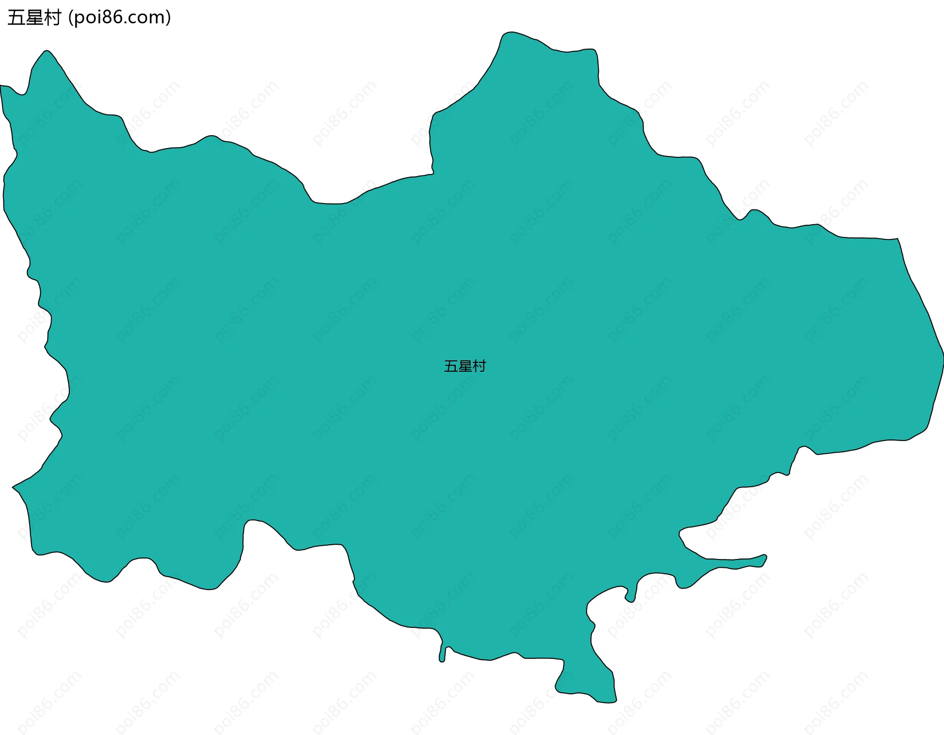 五星村边界地图