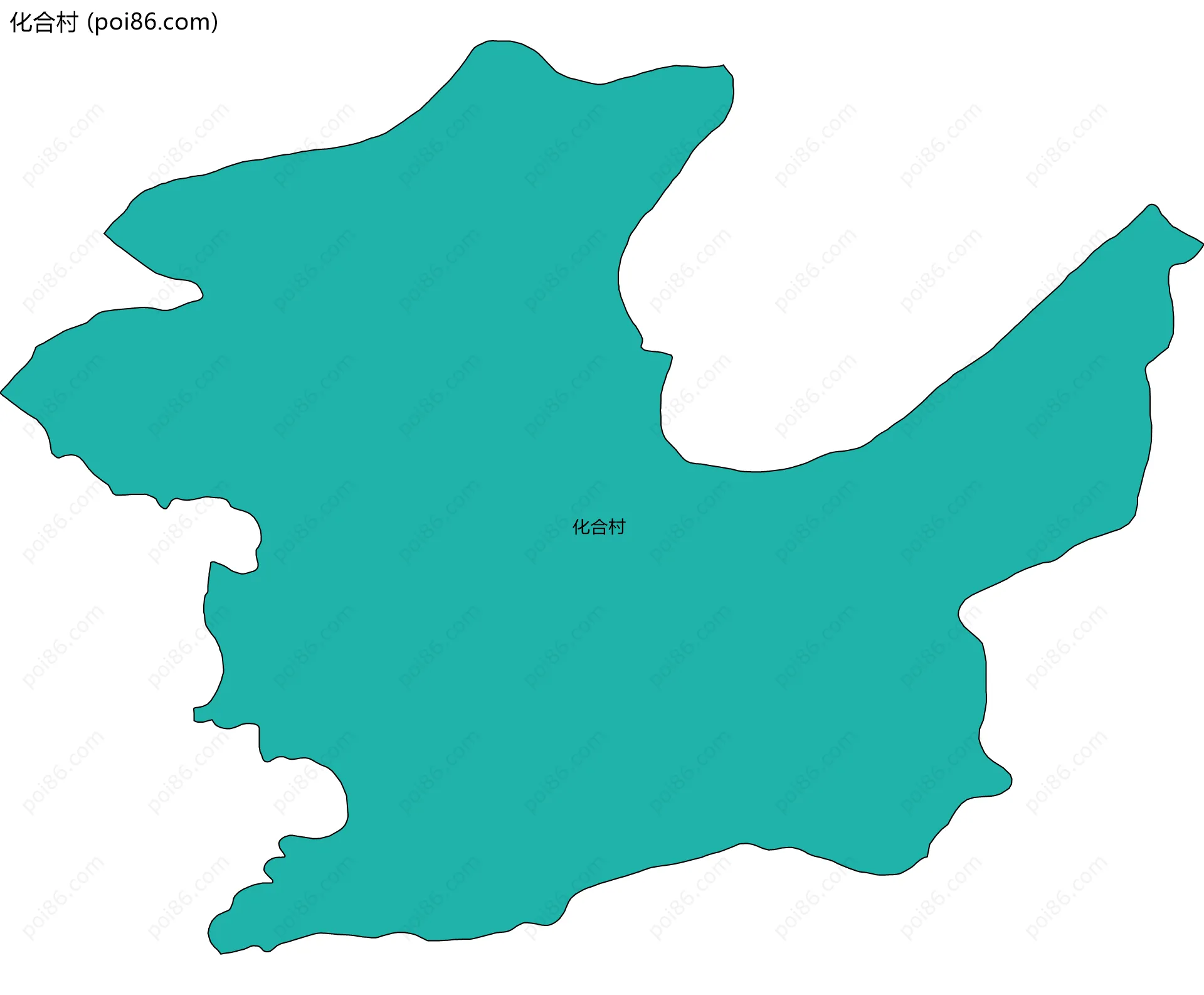 化合村边界地图