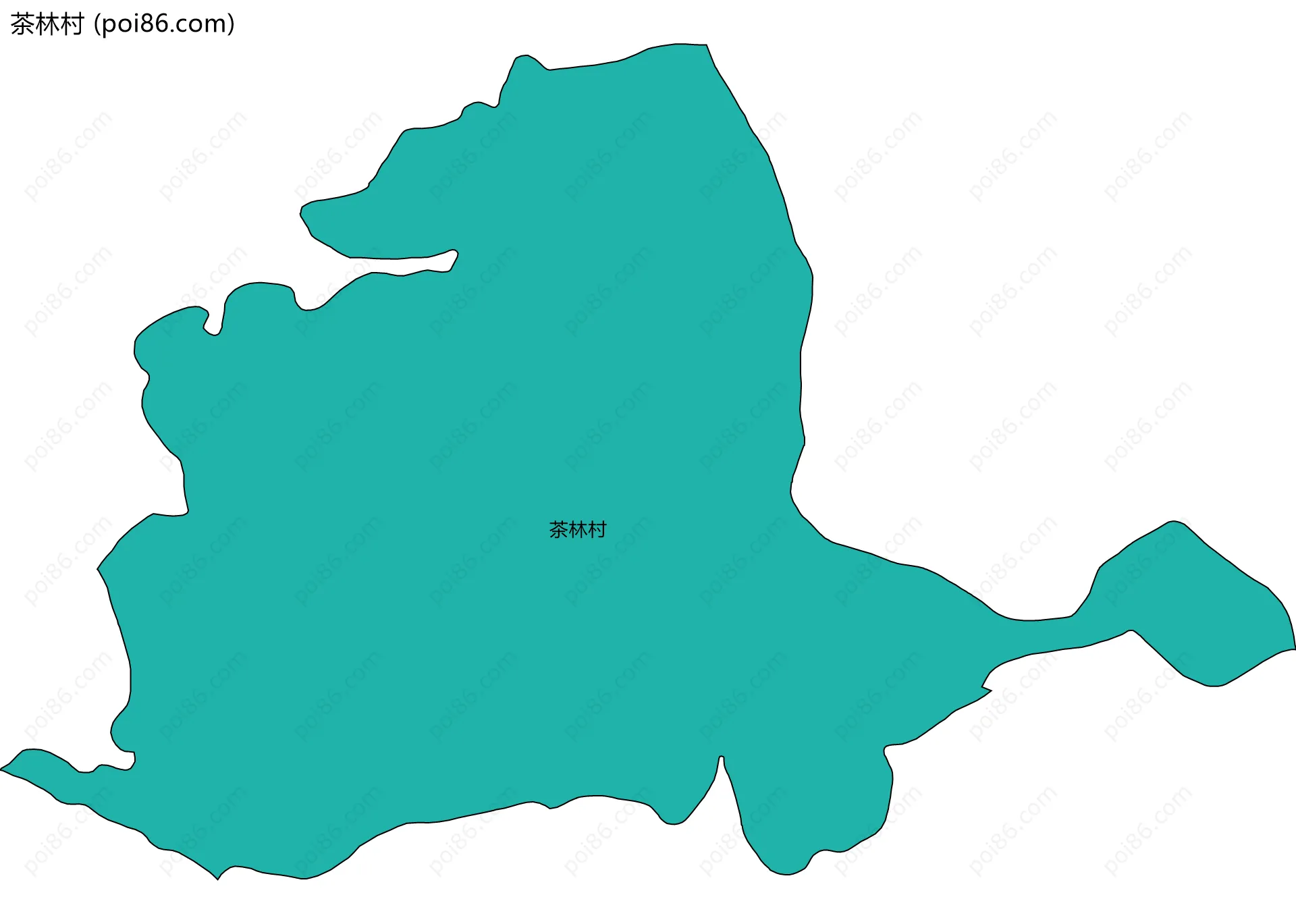 茶林村边界地图