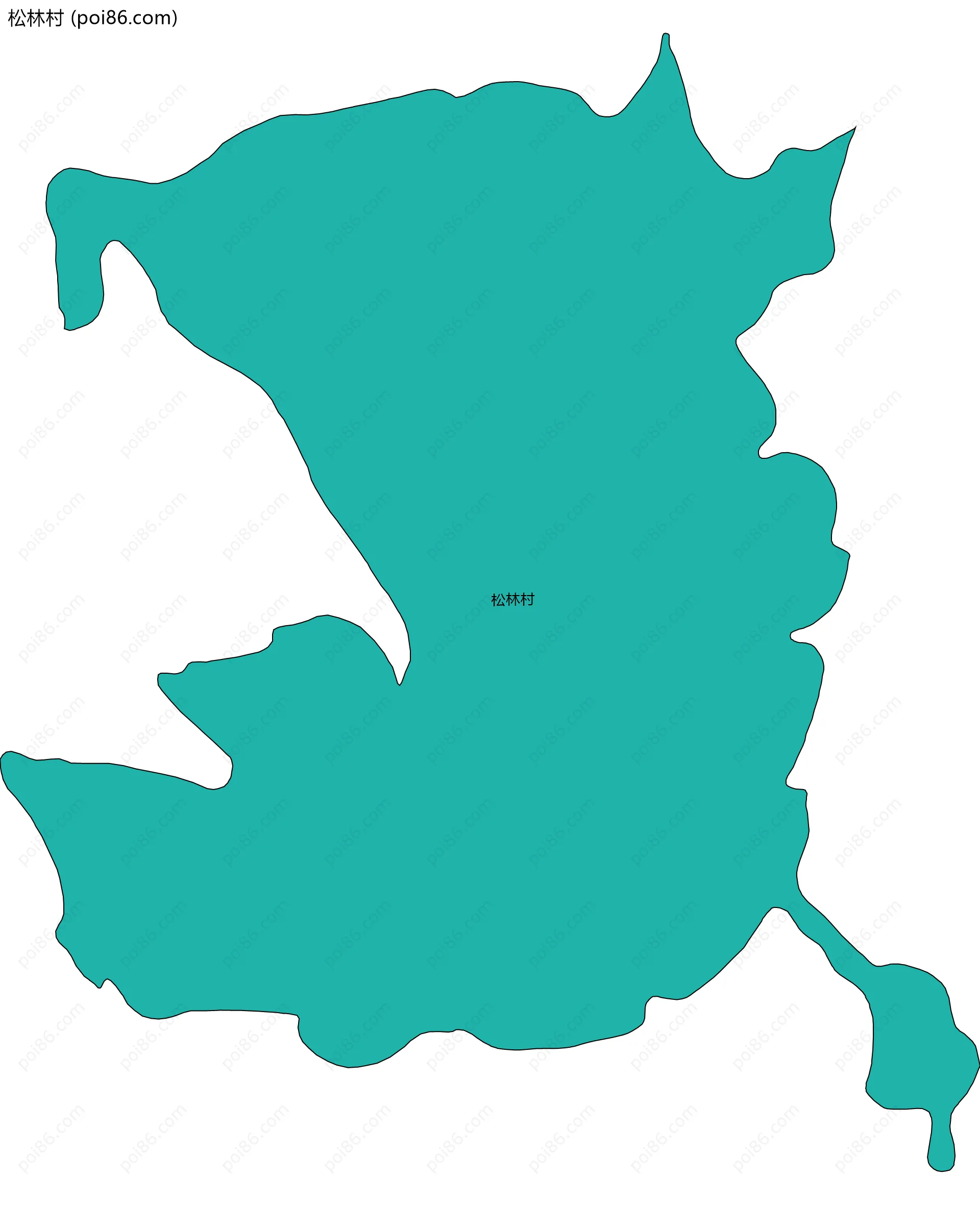 松林村边界地图