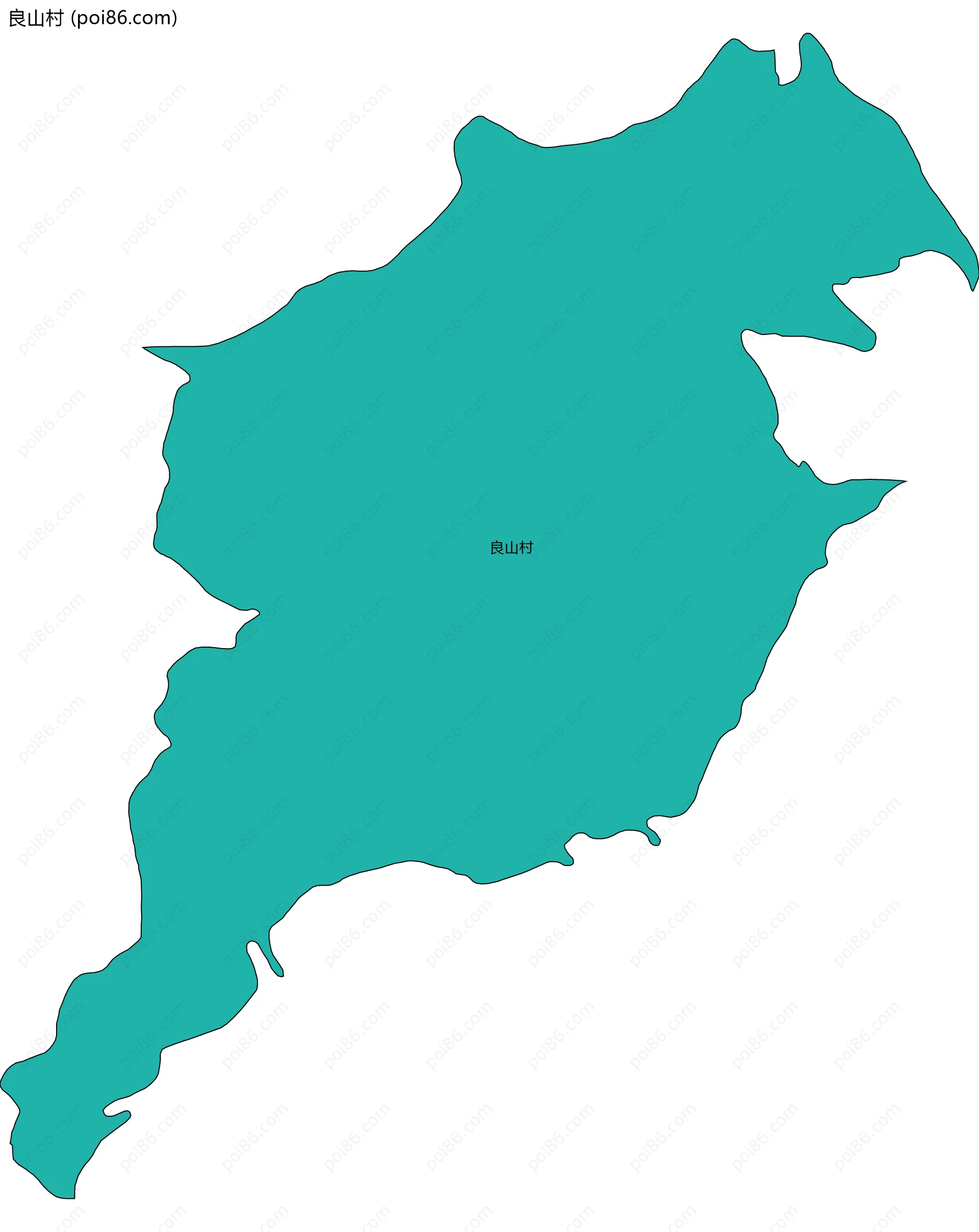 良山村边界地图