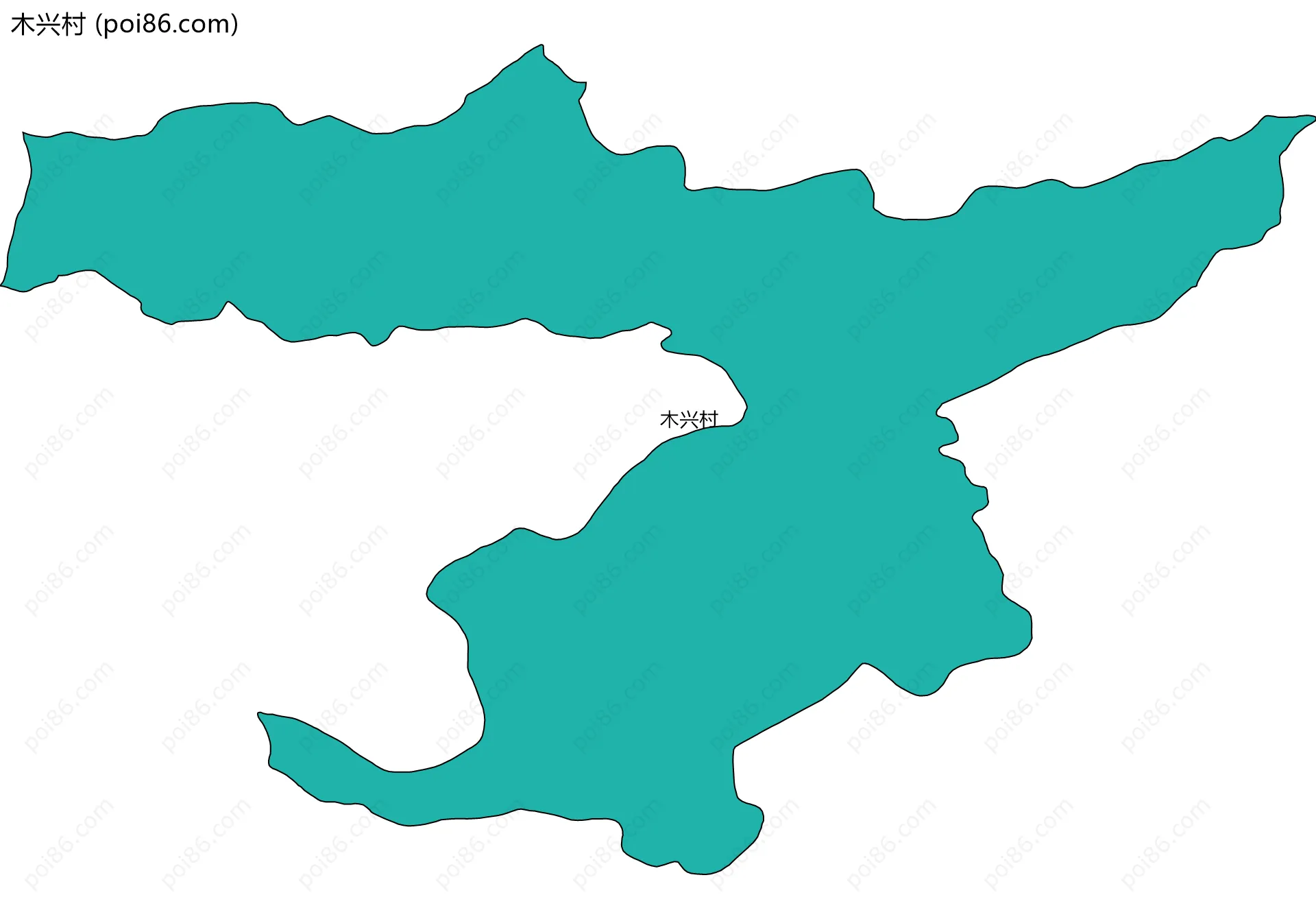 木兴村边界地图