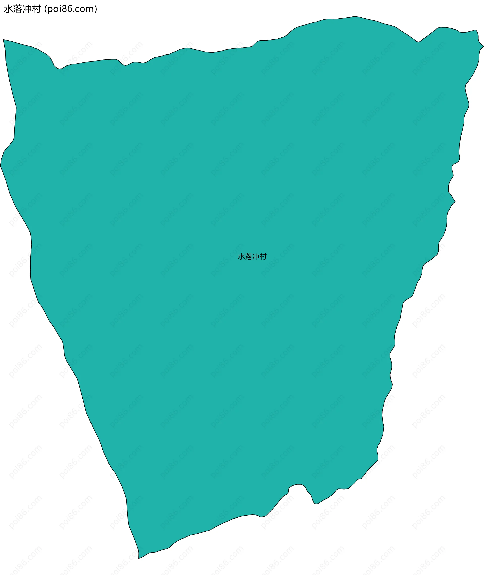 水落冲村边界地图