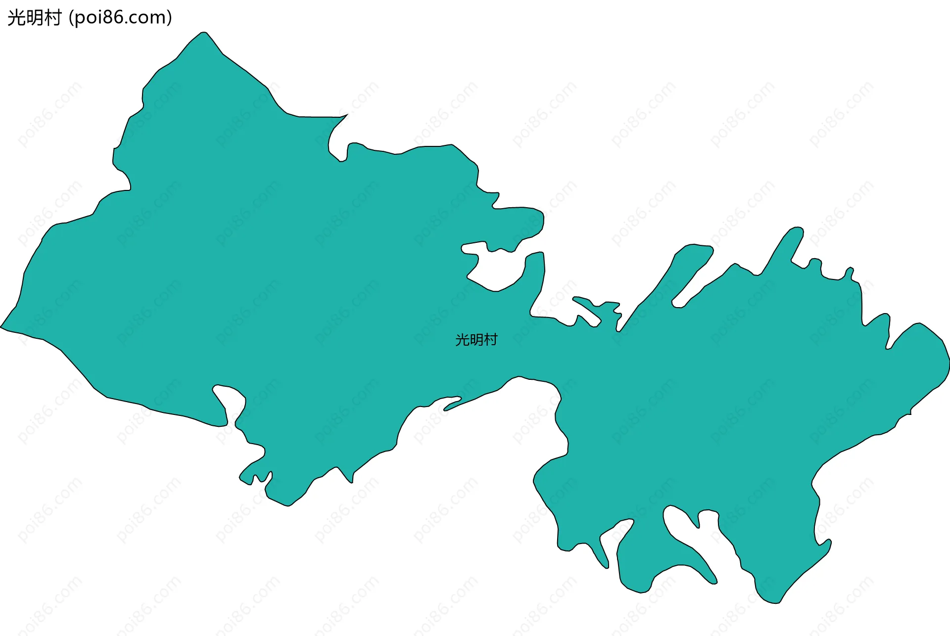 光明村边界地图