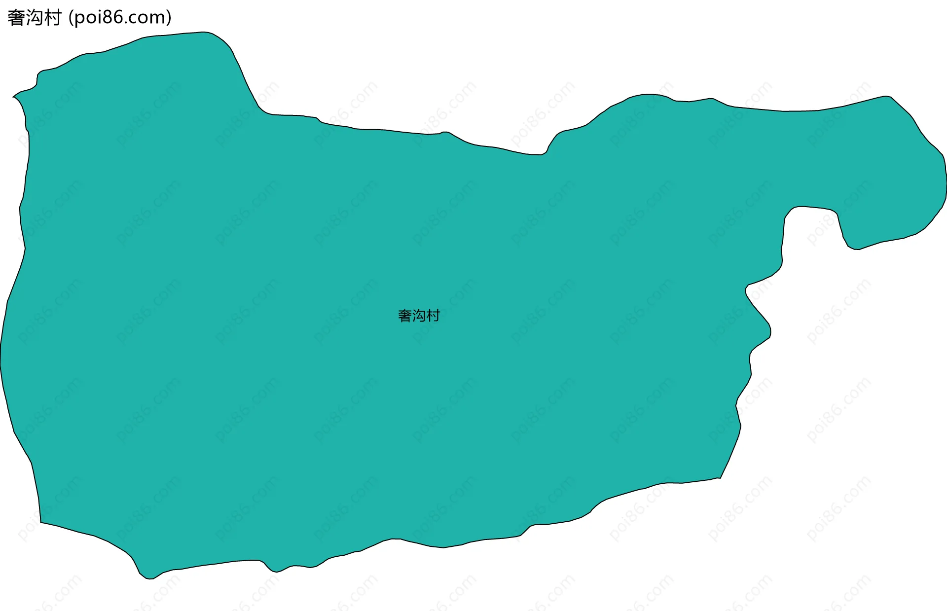 奢沟村边界地图