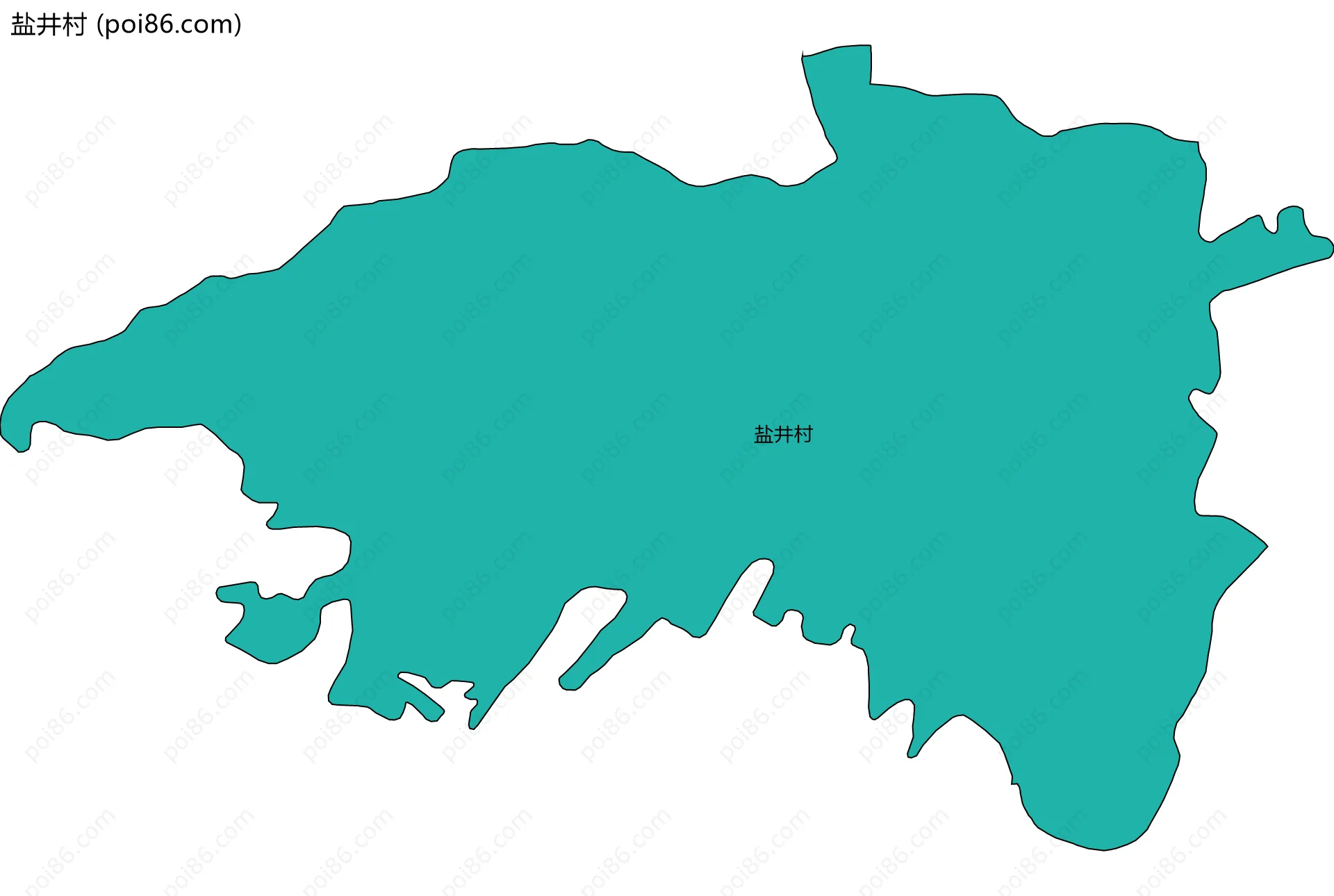 盐井村边界地图